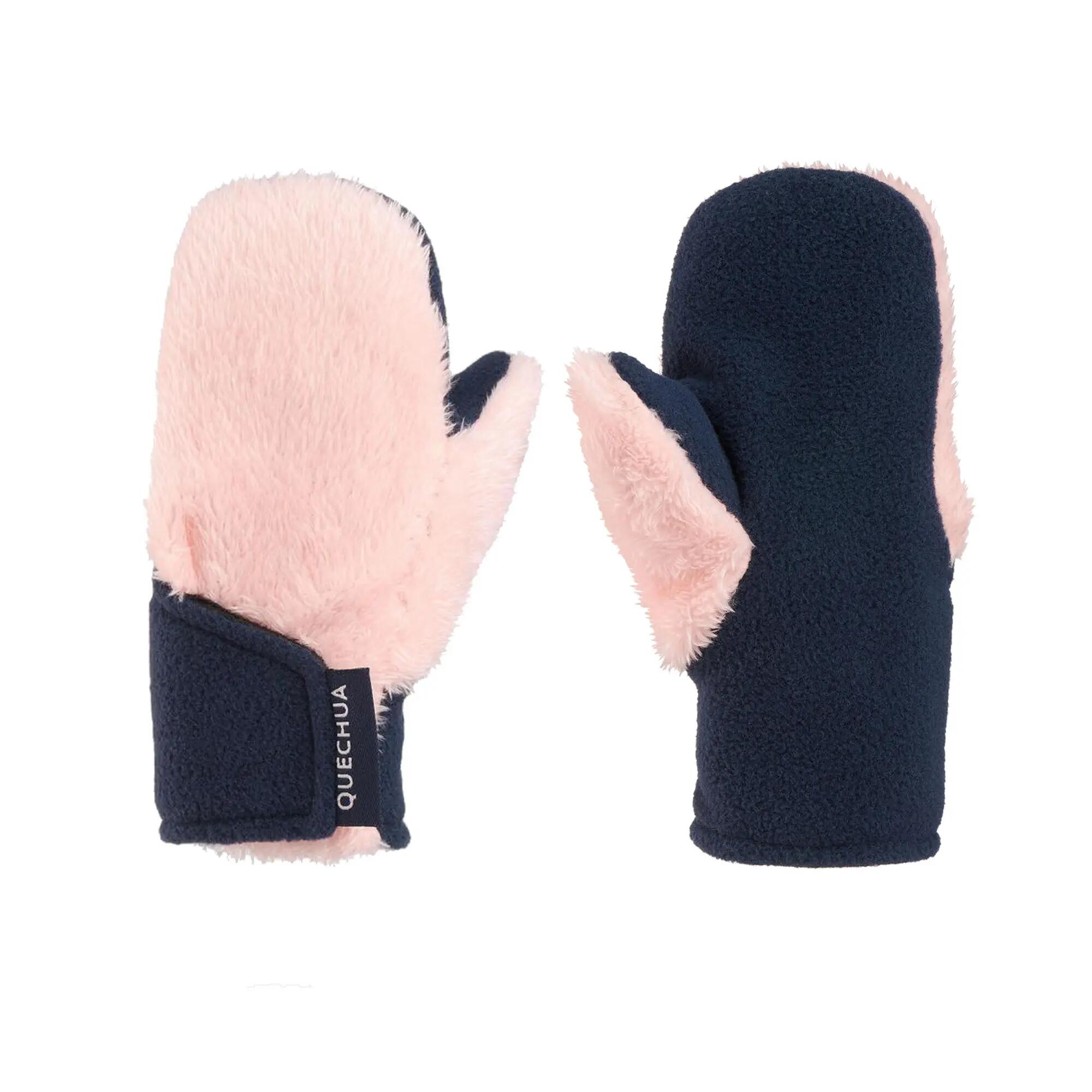 Fäustlinge Kinder 18 Monate bis 4 Jahre Fleece Wandern - Hike100 rosa