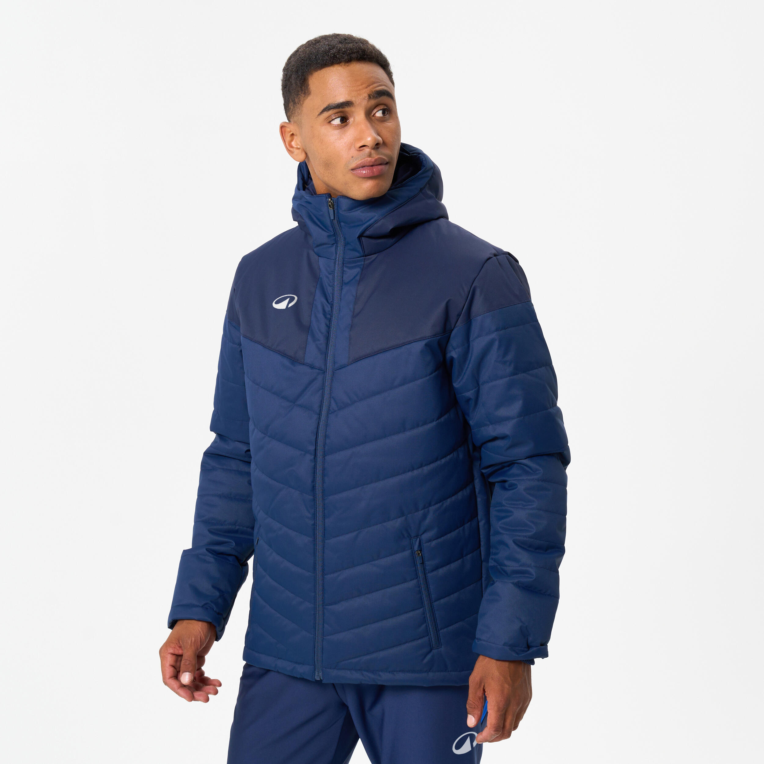 Damen/Herren Fußball Jacke kurz marineblau