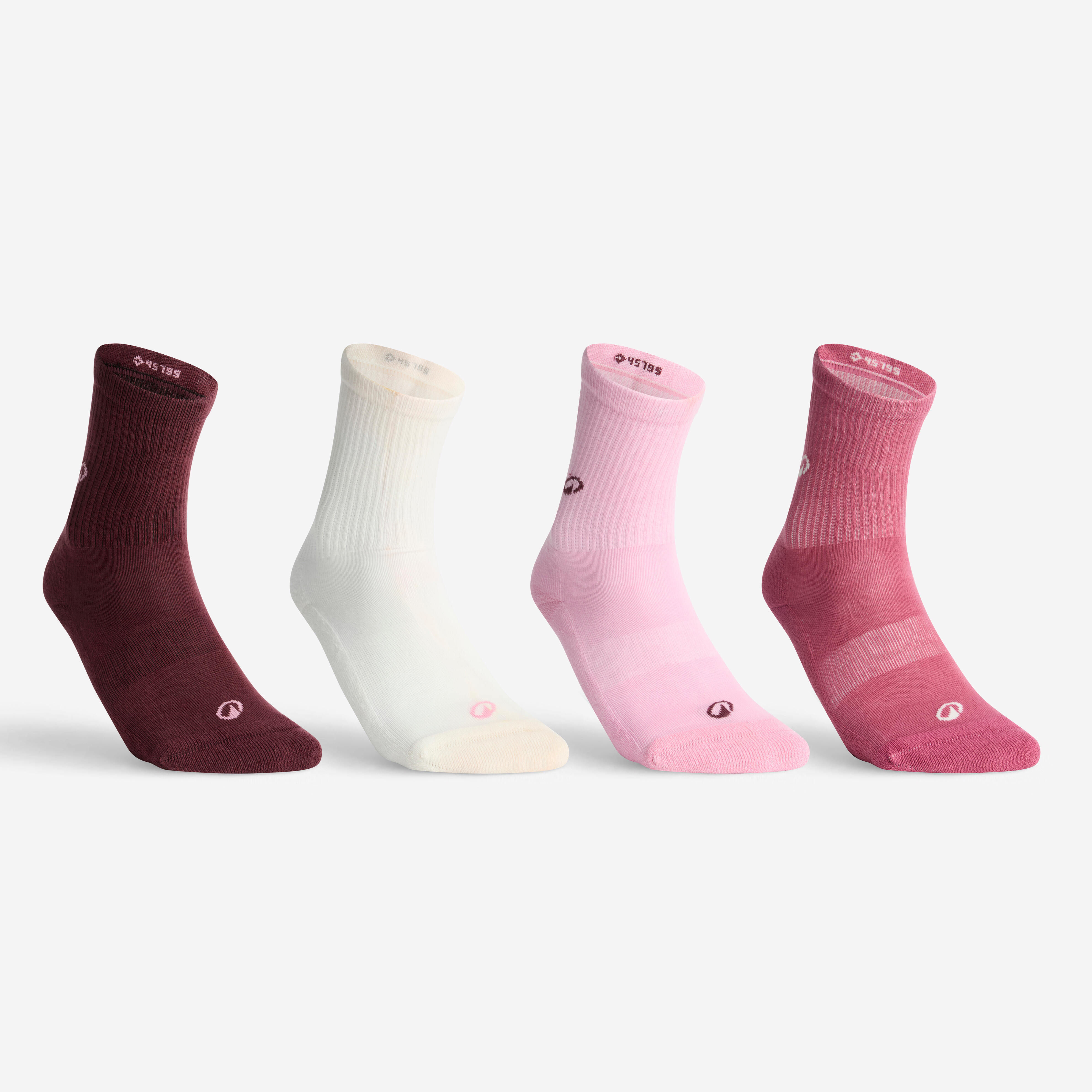 Tennissocken High 4er Pack - DKT One rosa/weiß