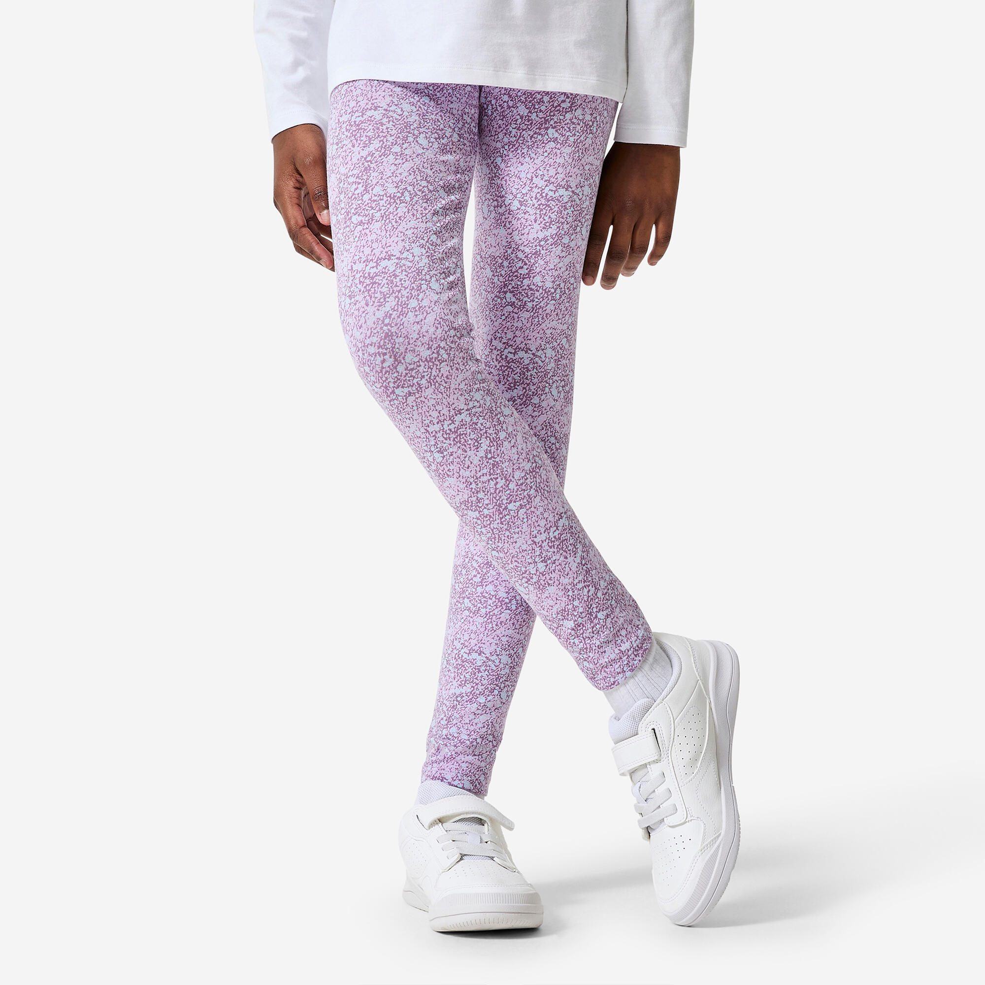 Leggings Mädchen Baumwolle - bedruckt rosa
