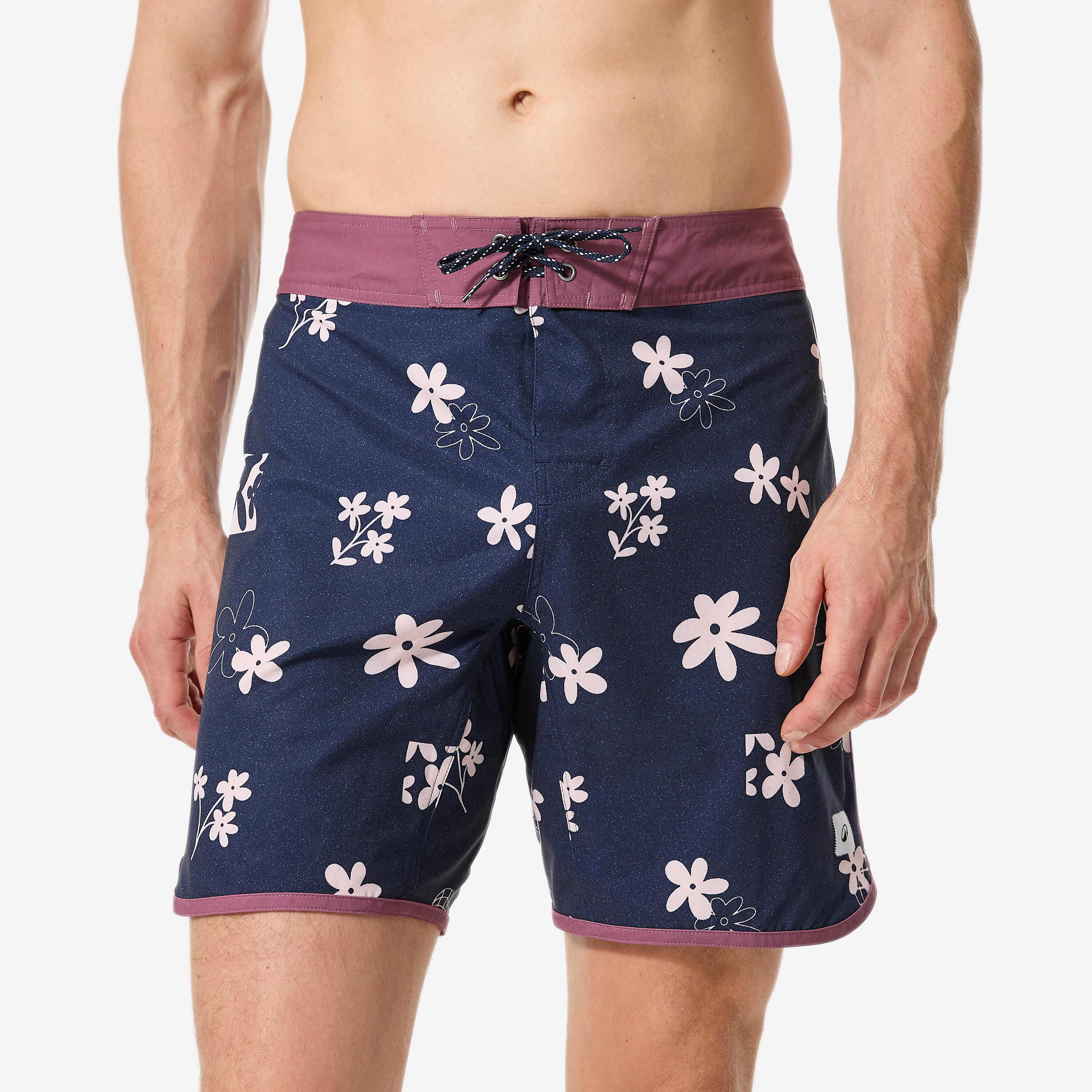 Boardshorts Herren Cutyflow 500 halblang 18" marineblau