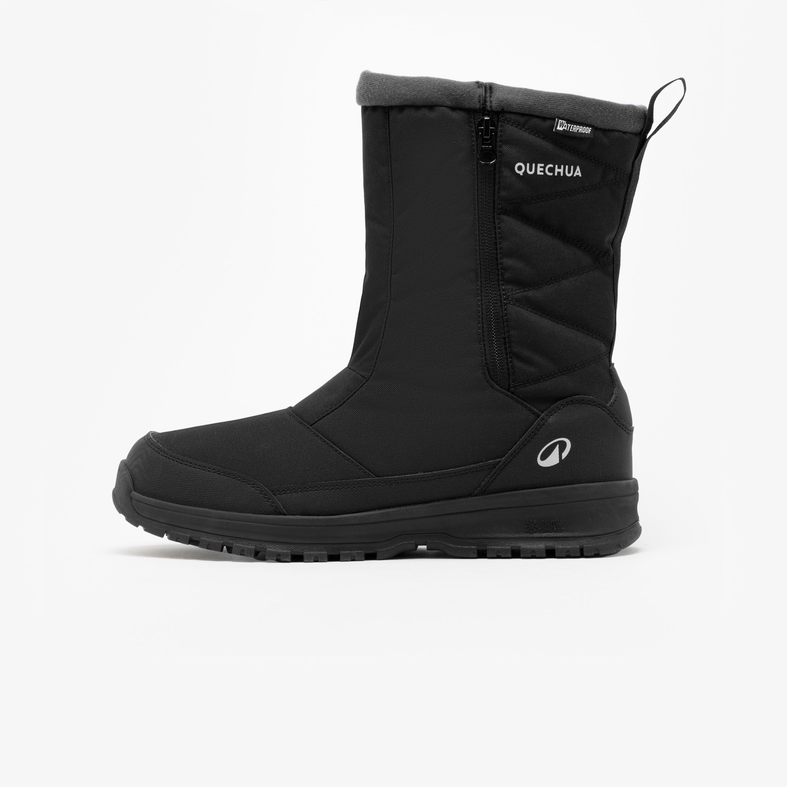 Winterstiefel Herren warm wasserdicht Reißverschluss Wandern - NH100 schwarz