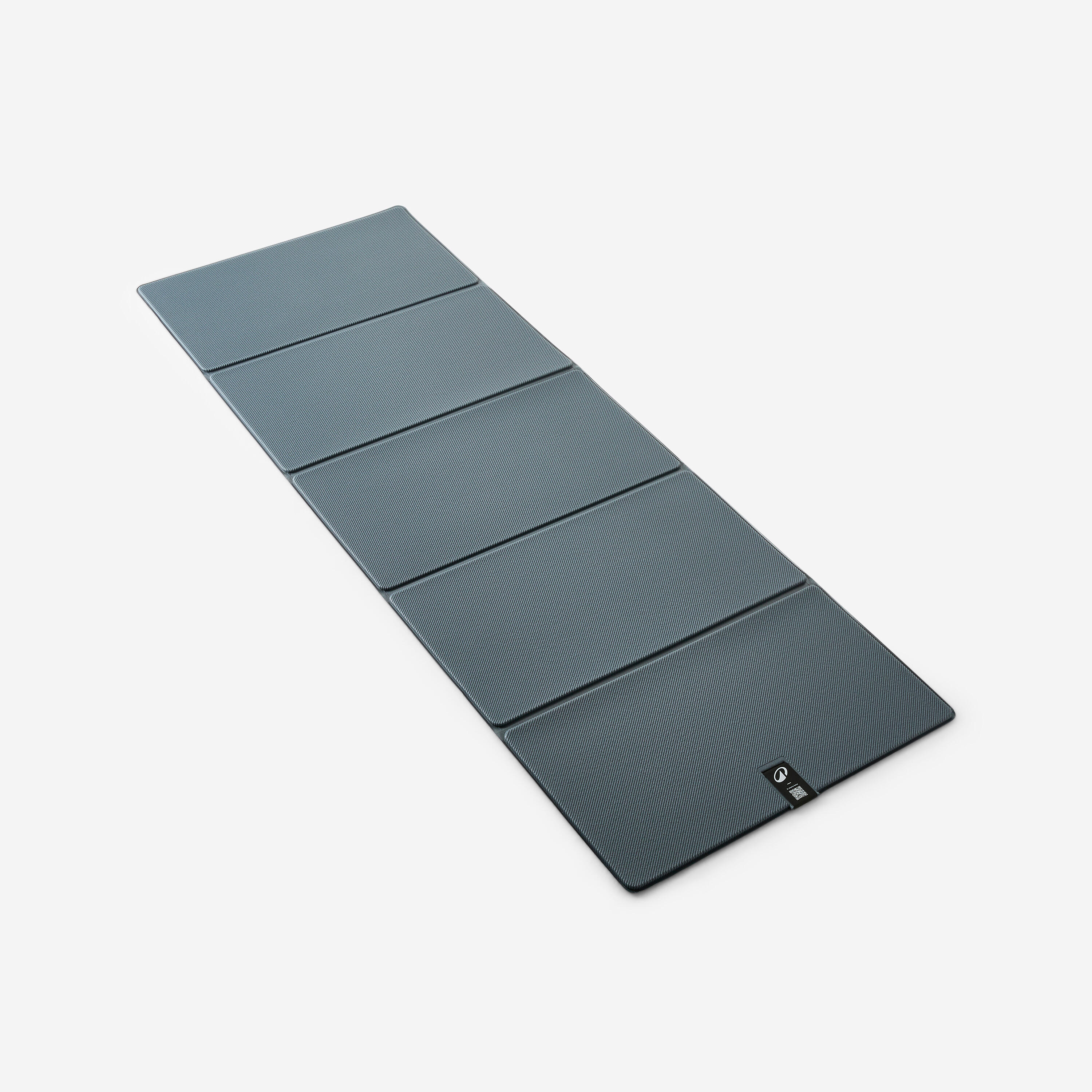 Gymnastikmatte strapazierfähig faltbar 7 mm - blaugrau