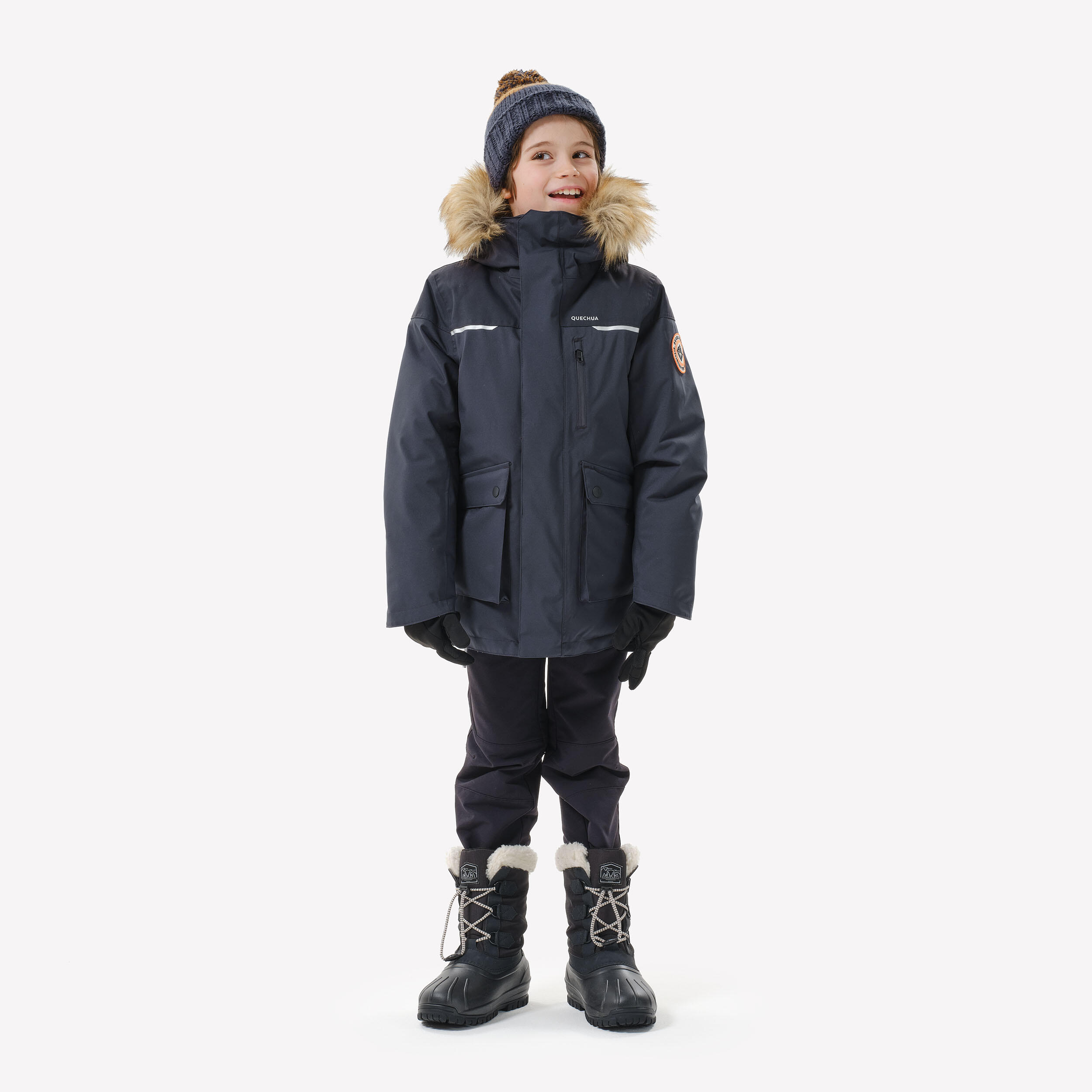 Winterjacke Parka Kinder Gr. 122–172 bis -23 °C - NH900 grau