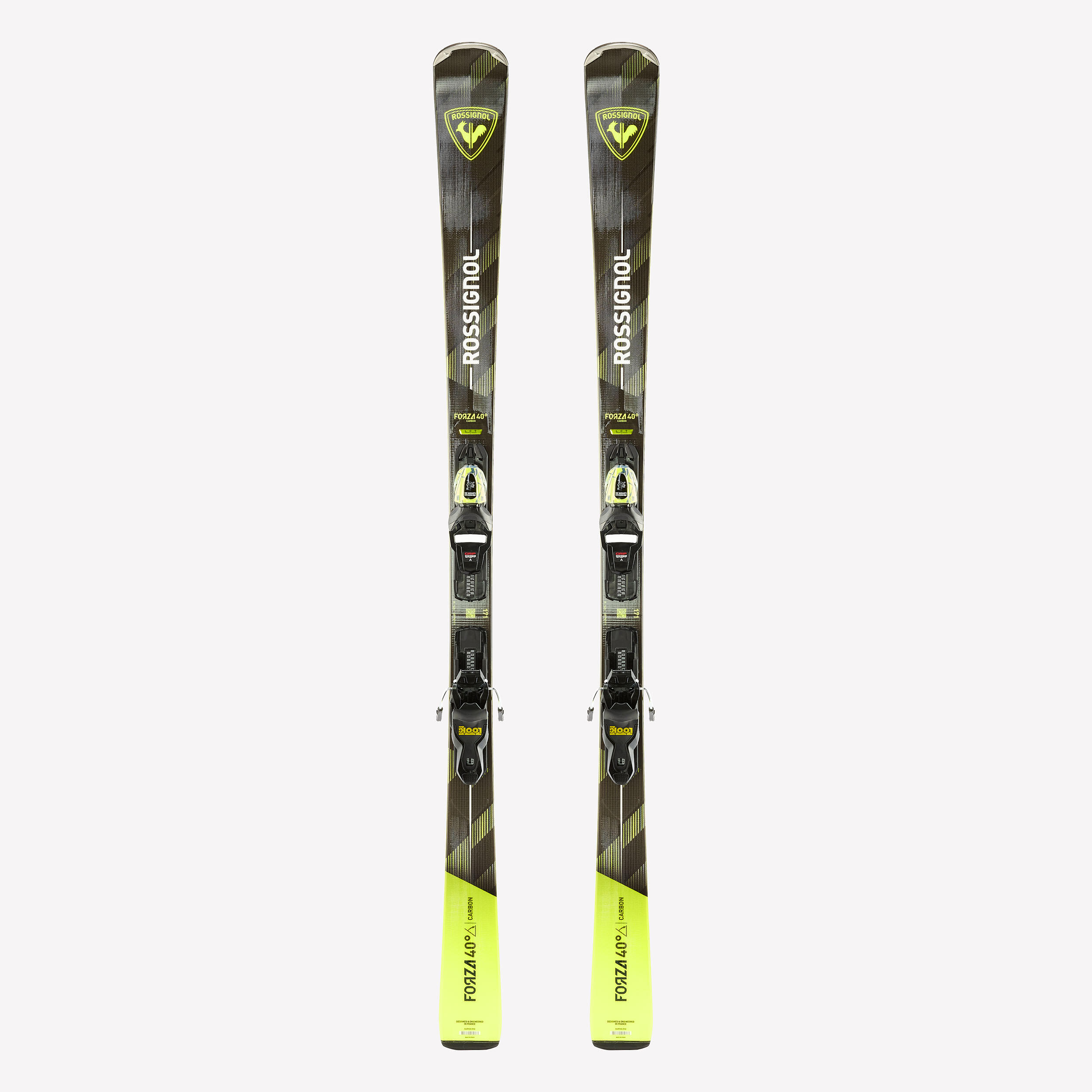Ski Erwachsene mit Bindung Piste - Rossignol Forza 40° schwarz/gelb