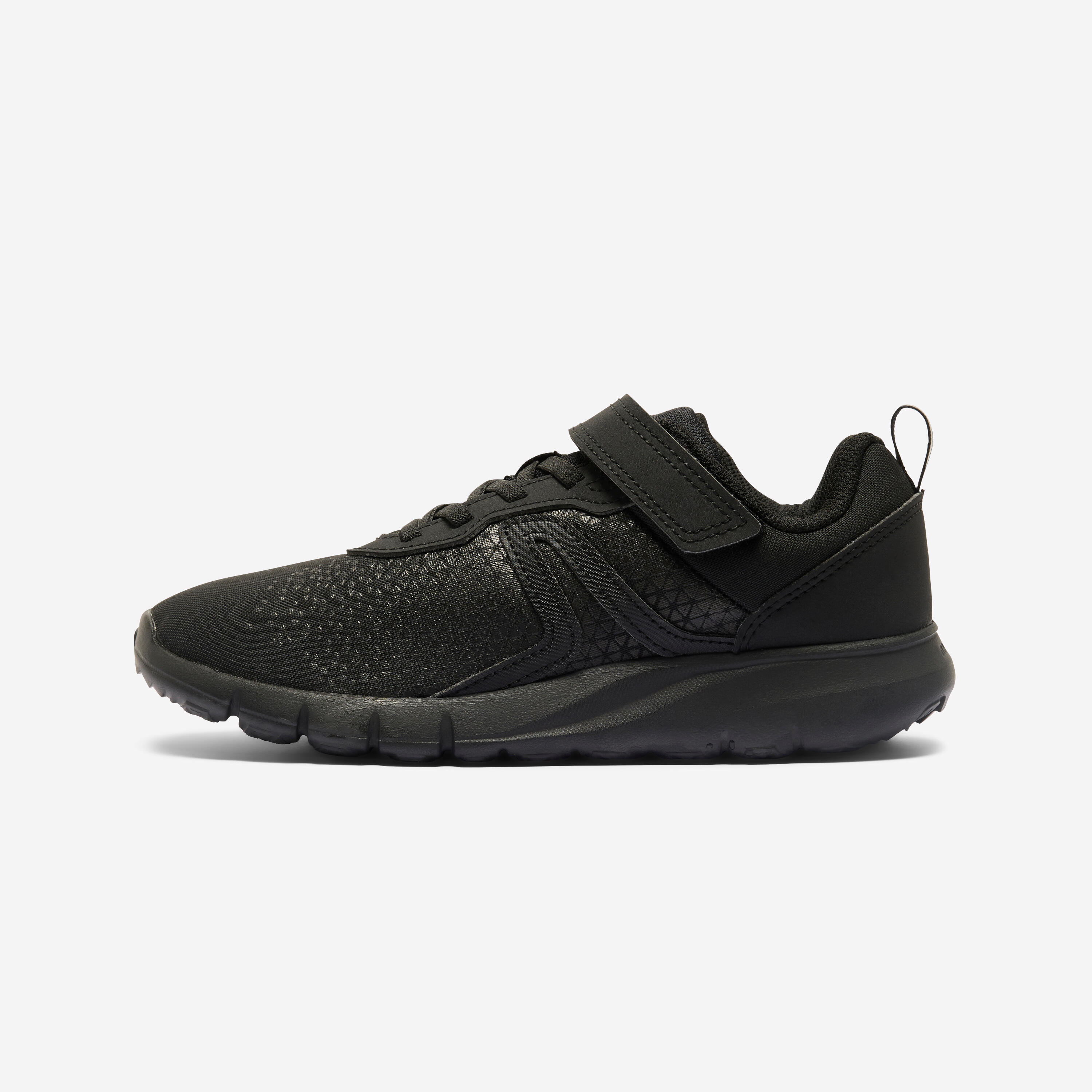 Fitnessschuhe Sneaker Kinder Klettverschluss leicht - Soft 140 schwarz