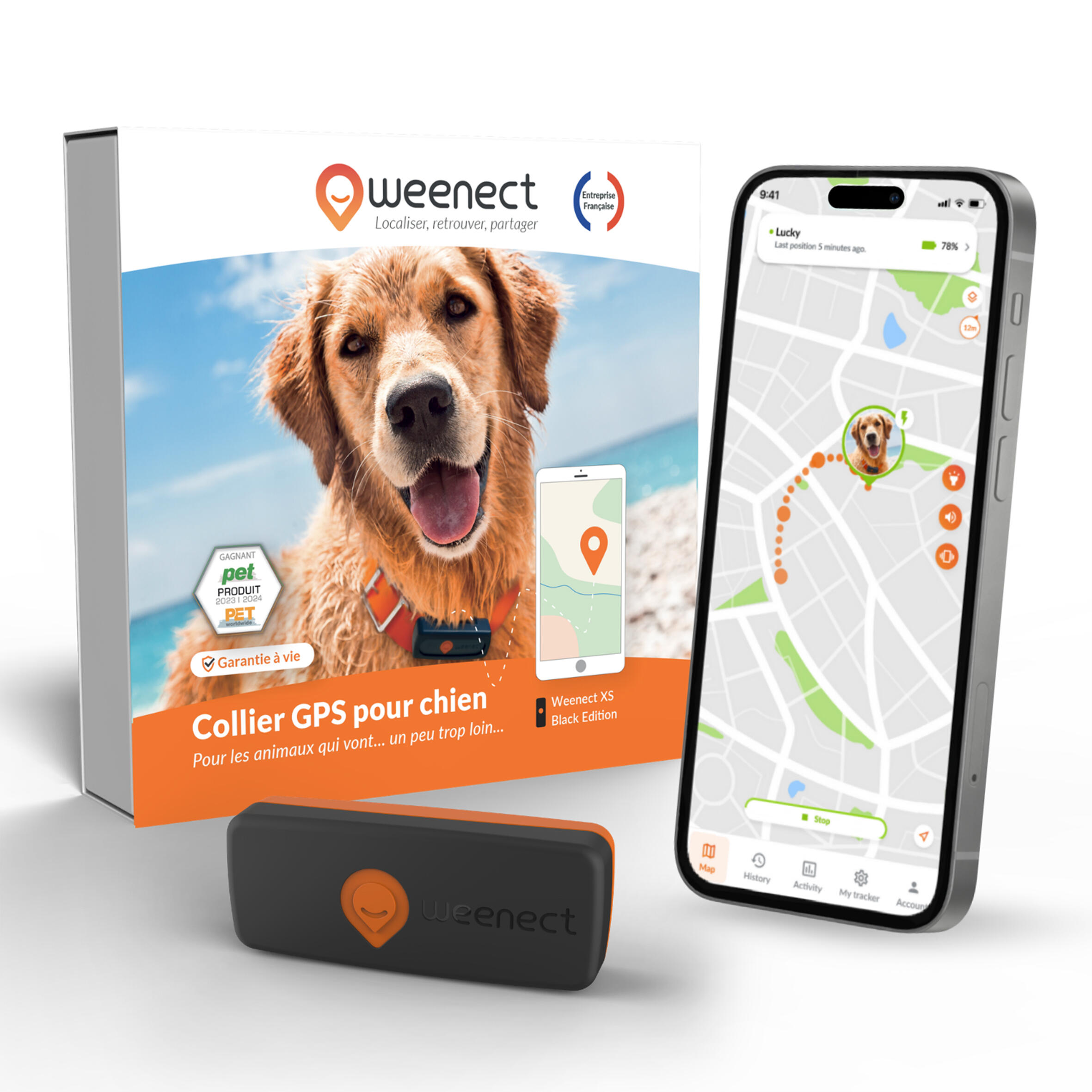 Hunde-Ortungshalsband GPS WEENECT V2