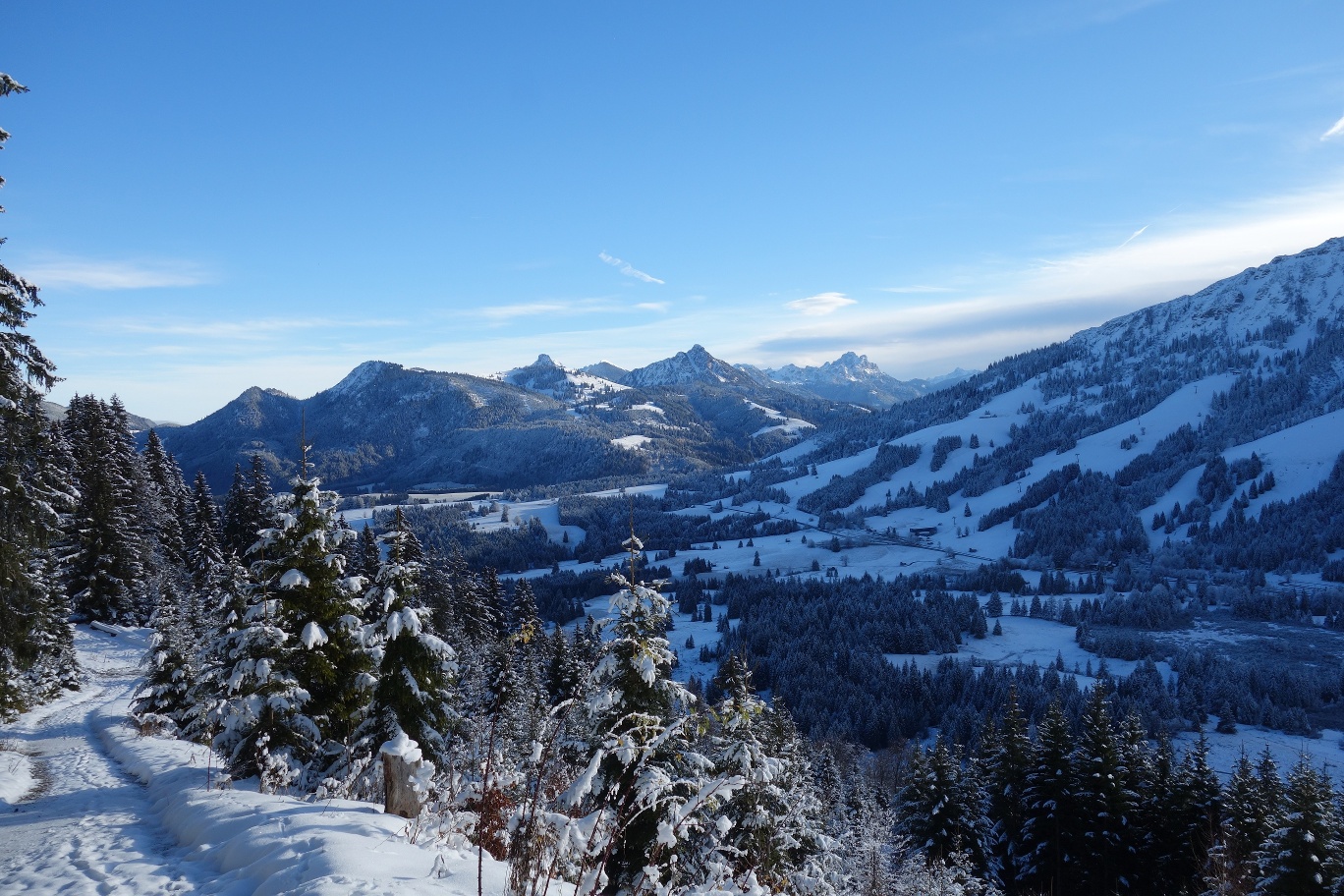 Winterlicher Blick in der Nähe von Bad Hindelang