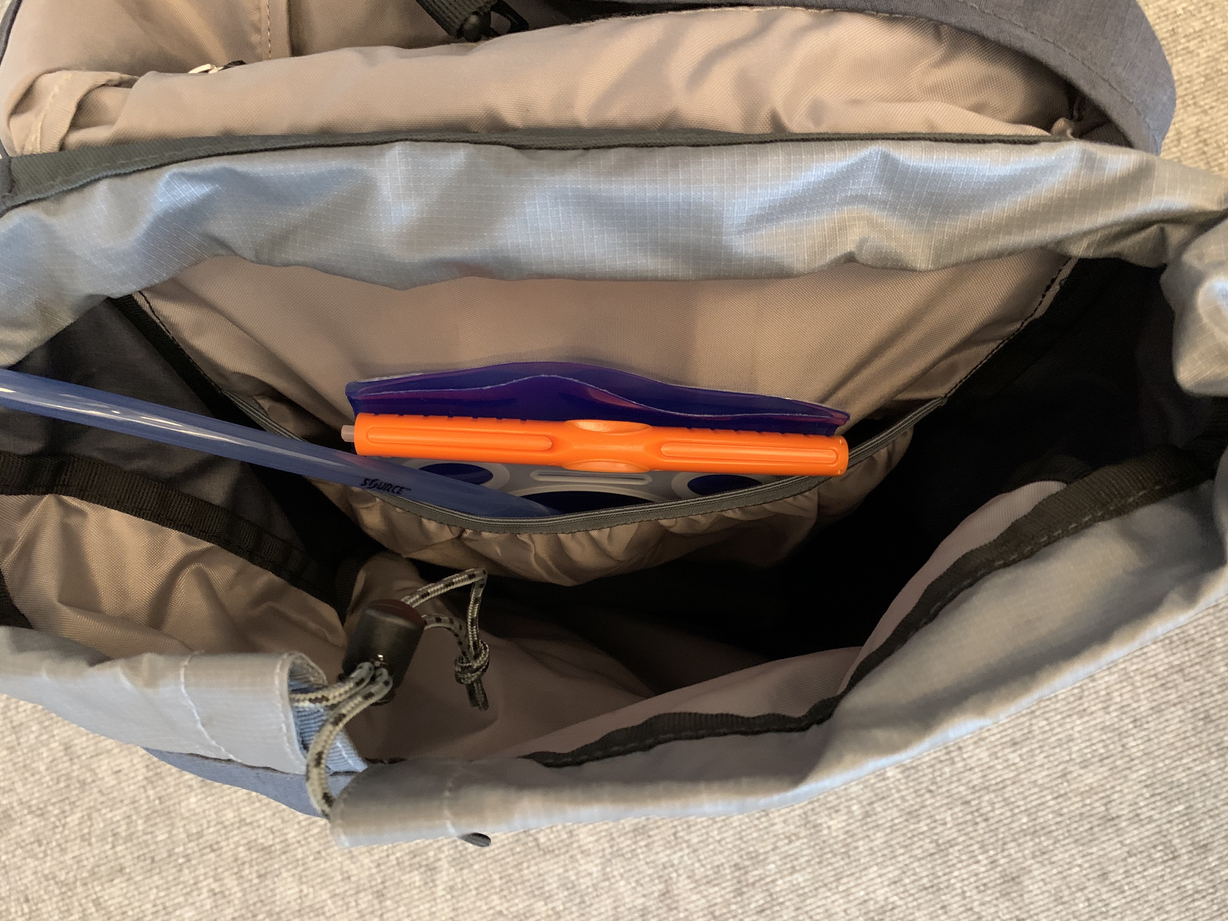 Verstauung im Rucksack