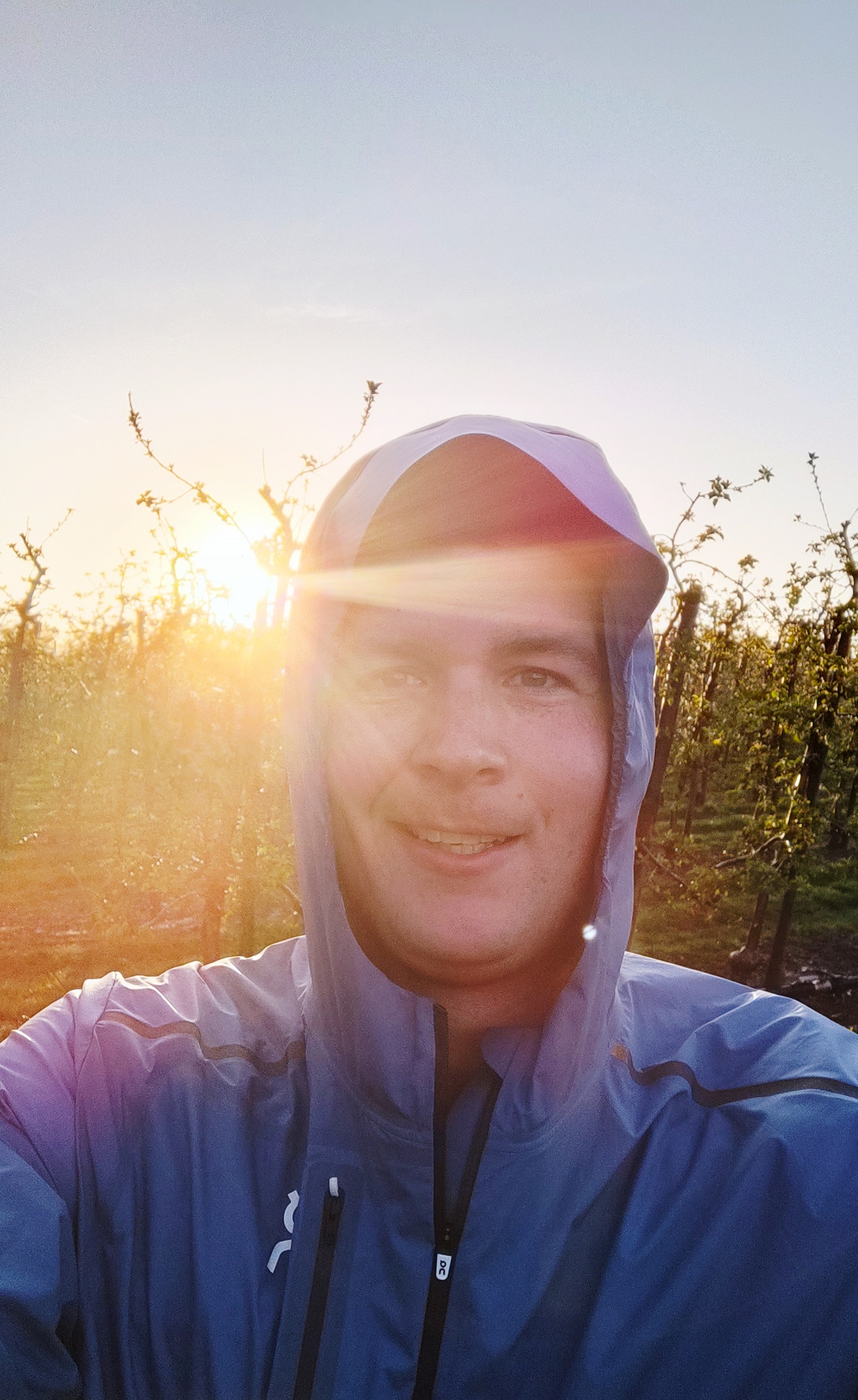 Laufjacke im Einsatz