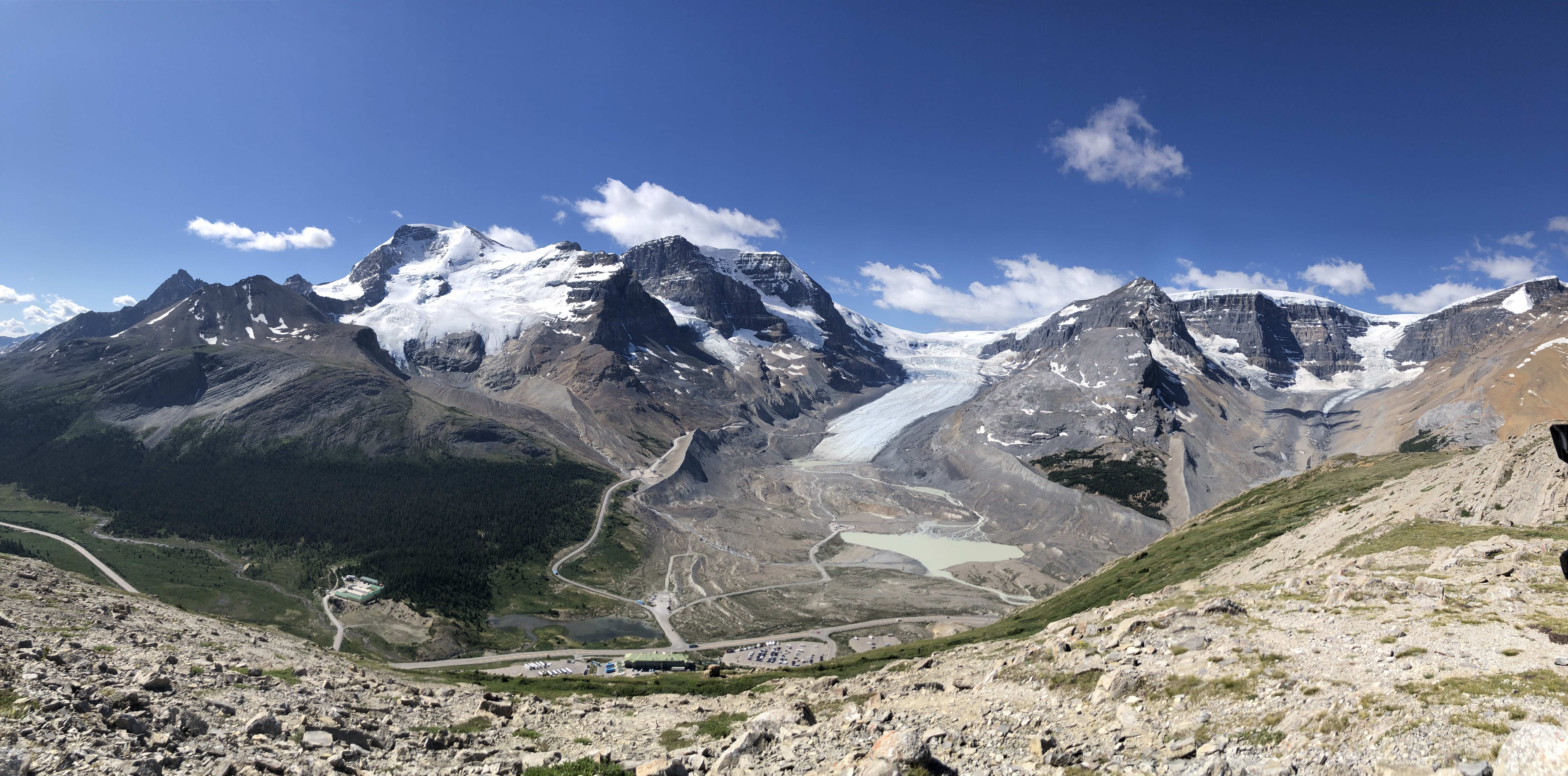 Blick auf die Gletscher vom Viewpoint