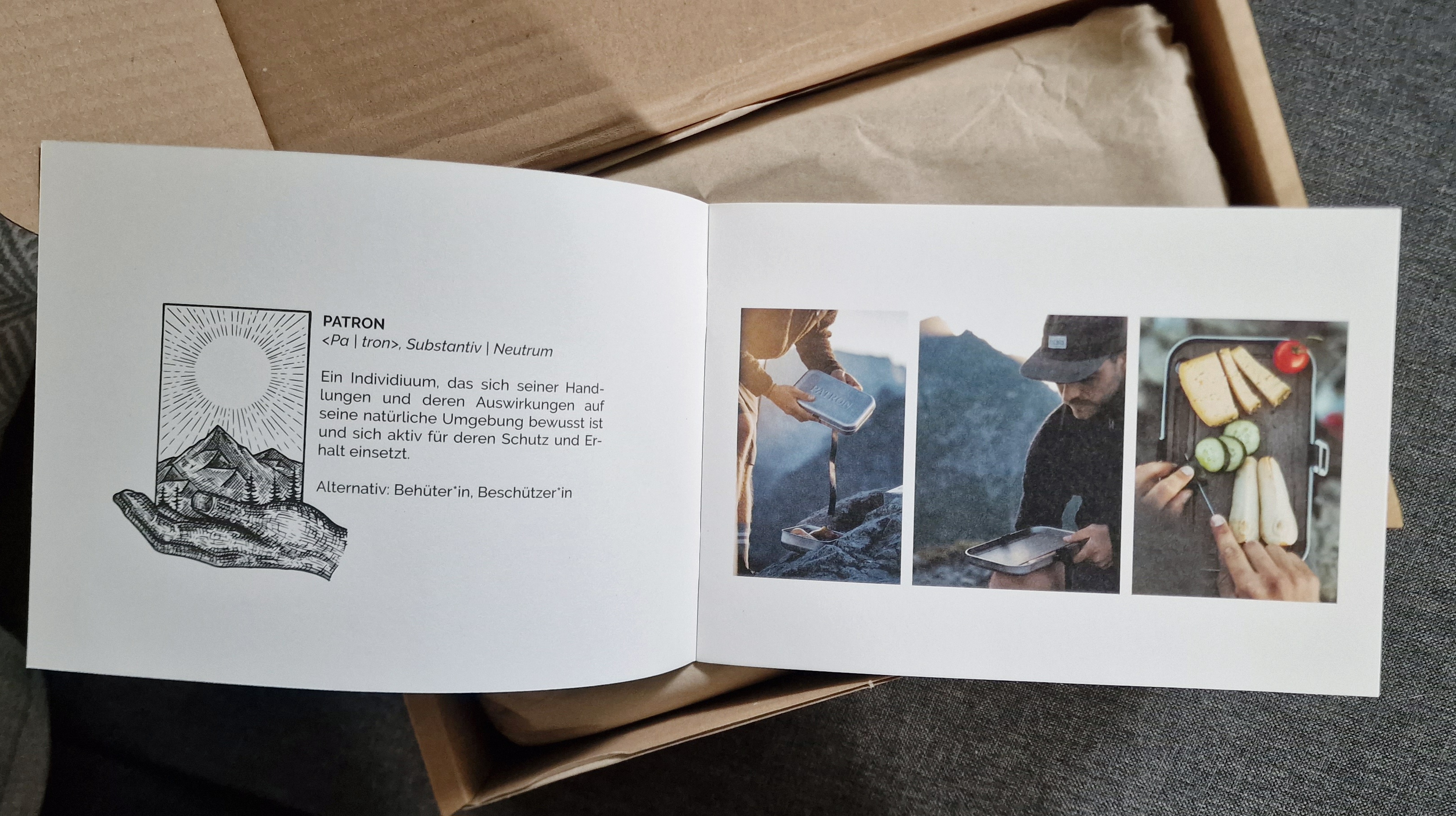 Die Imagebroschüre mit Pflegeanleitung und Beschreibung