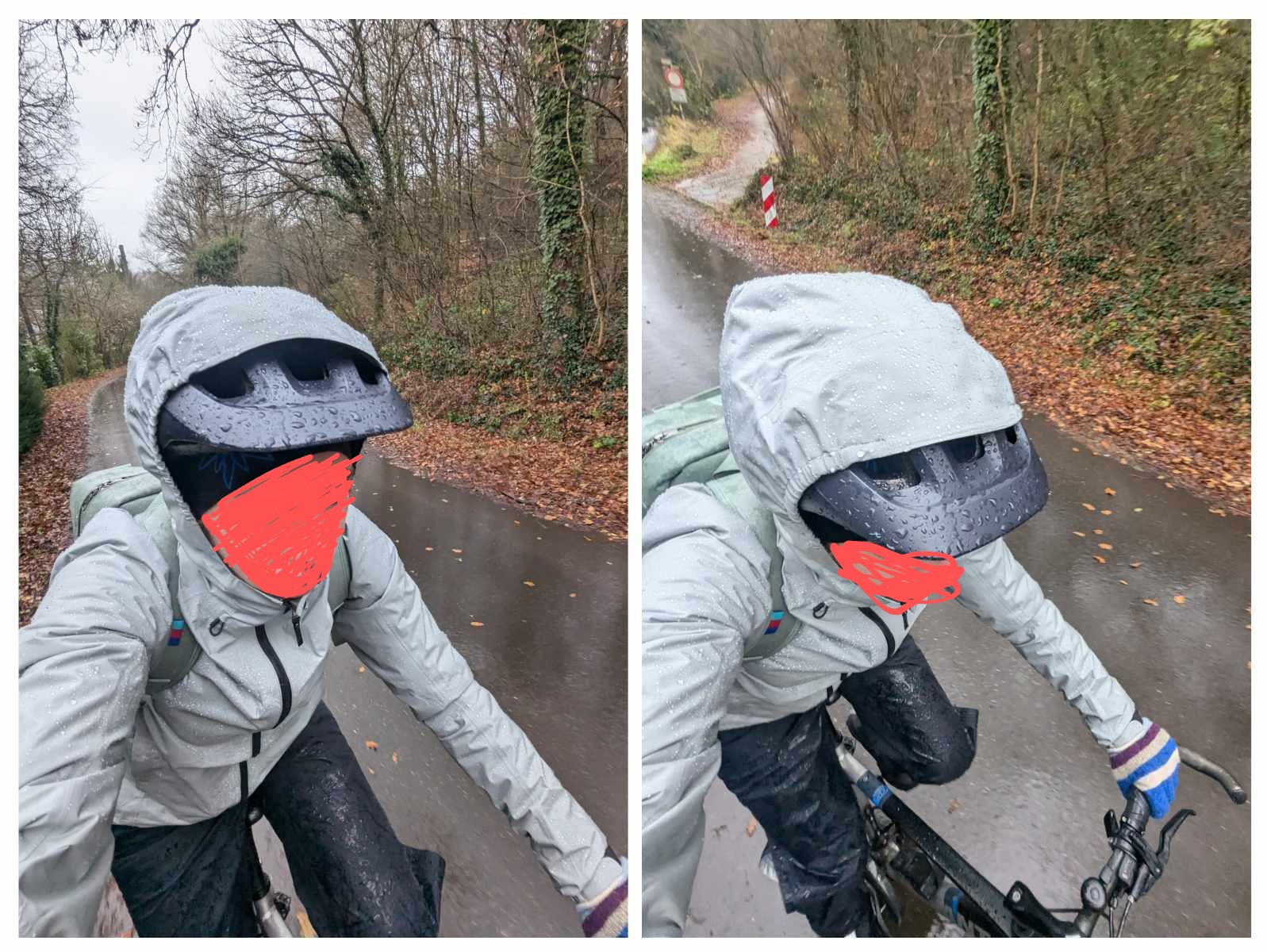 Man sieht die Kapuze von vorne 