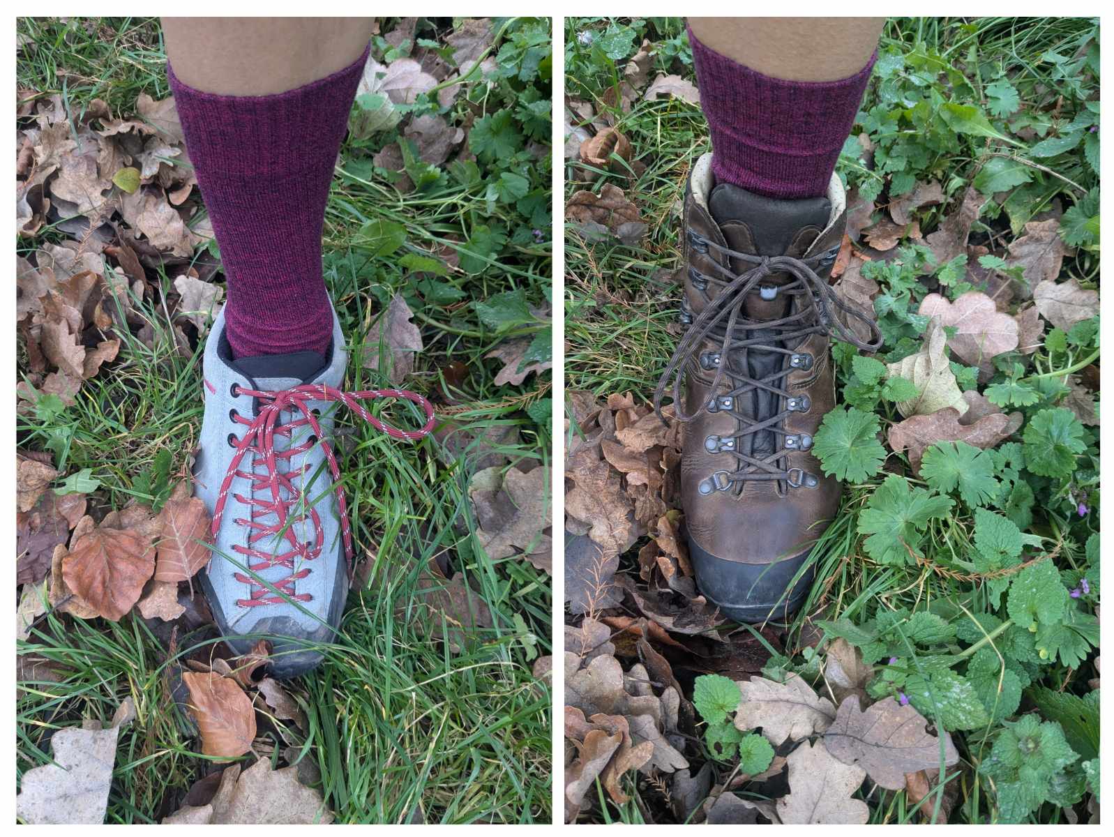 Man sieht die Höhe der Socken