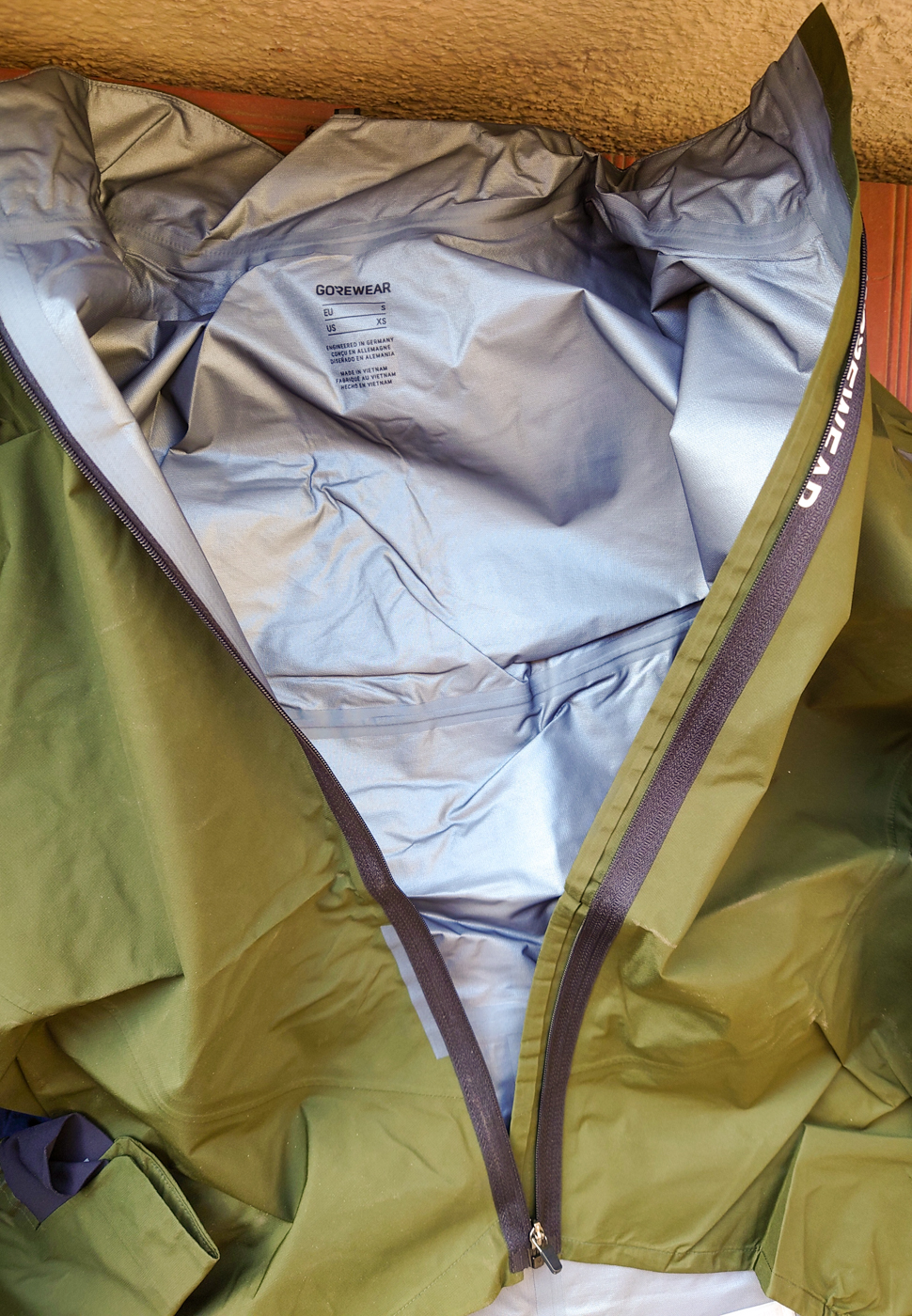 Jacke von Innen