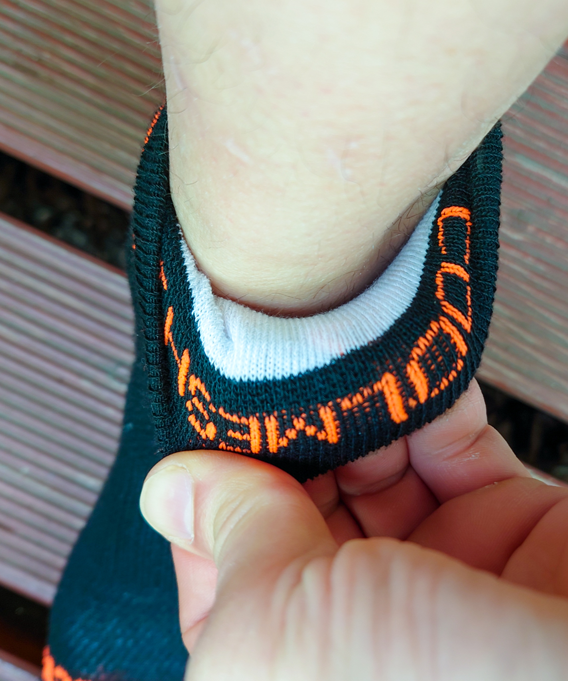 Text in der Socke