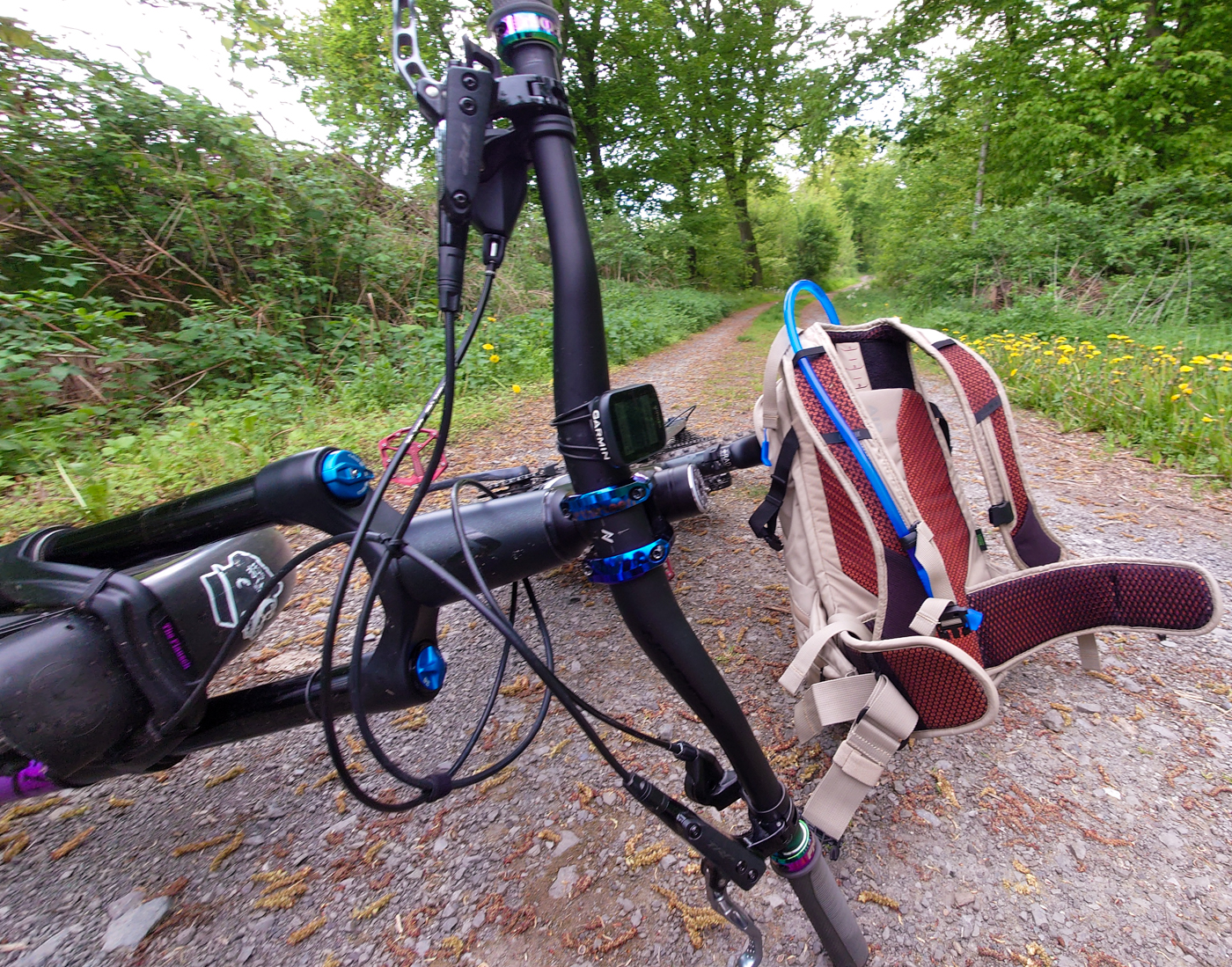 Rucksack und Bike