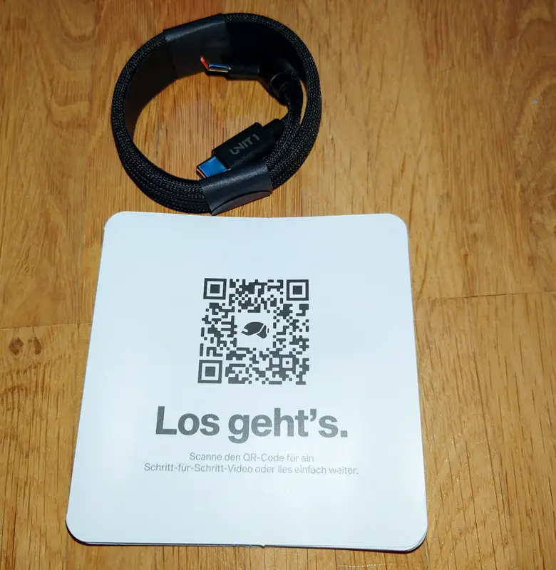 Anleitung und ladekabel