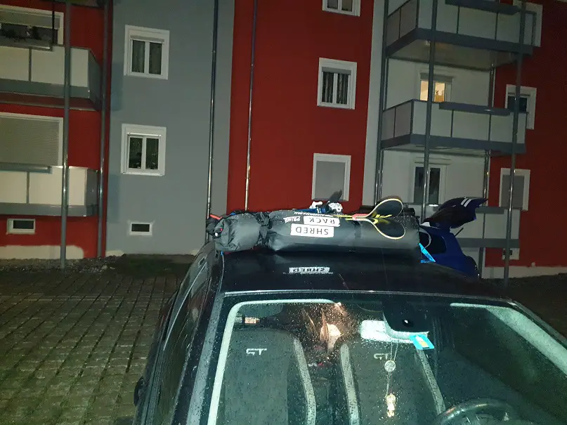Verstauen Klettersteigset