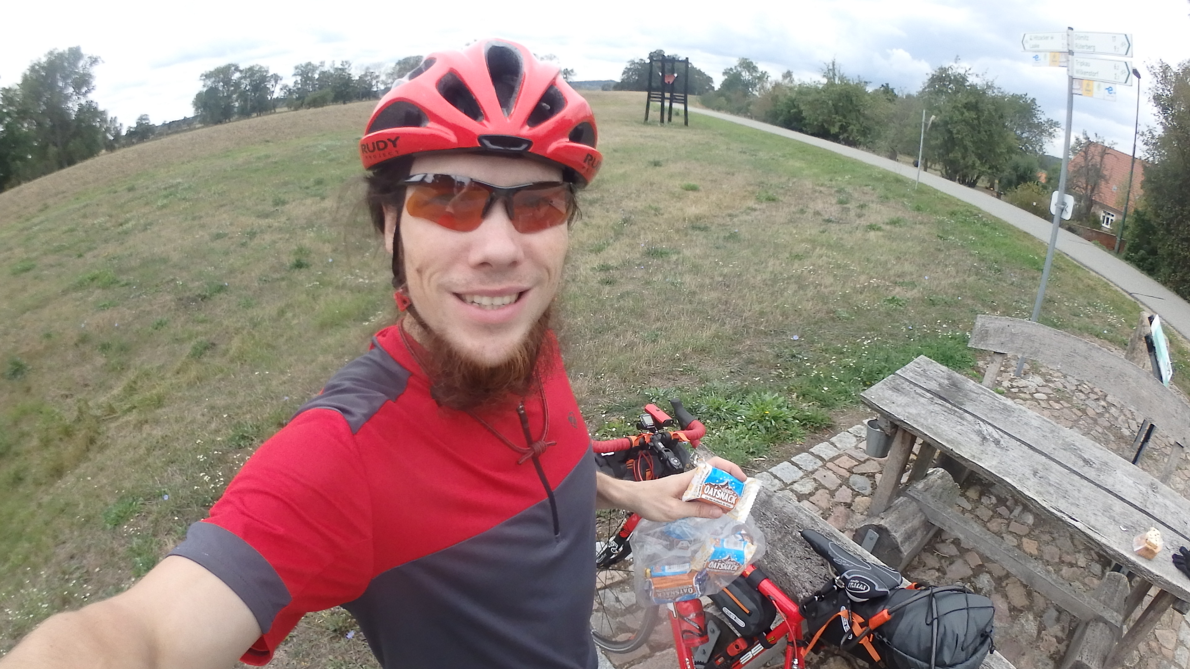auf Bikepackingtour an der Elbe