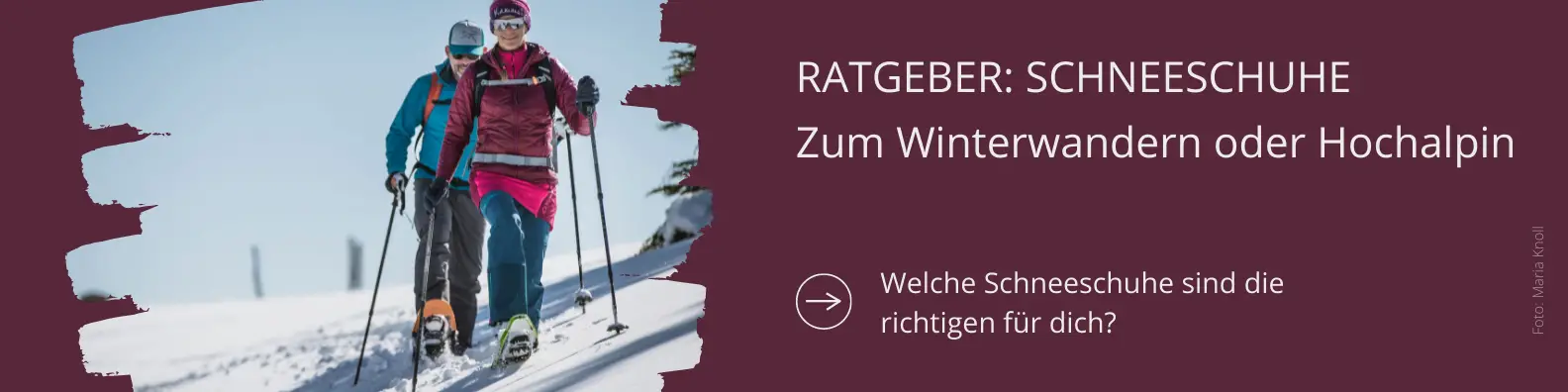 Lauftechnik mit Schneeschuhen