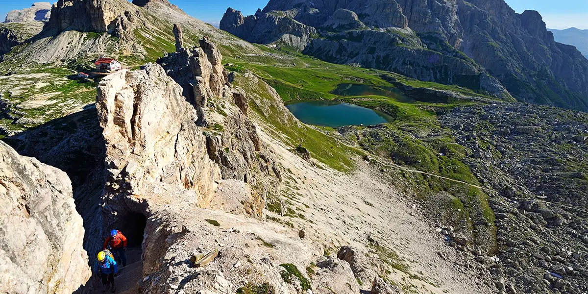 5_ sextner dolomiten _Paternkofel, dahinter Sextner Stein, DreiZinnenHütte, Bödenseen_Norbert Eiserle-Hein