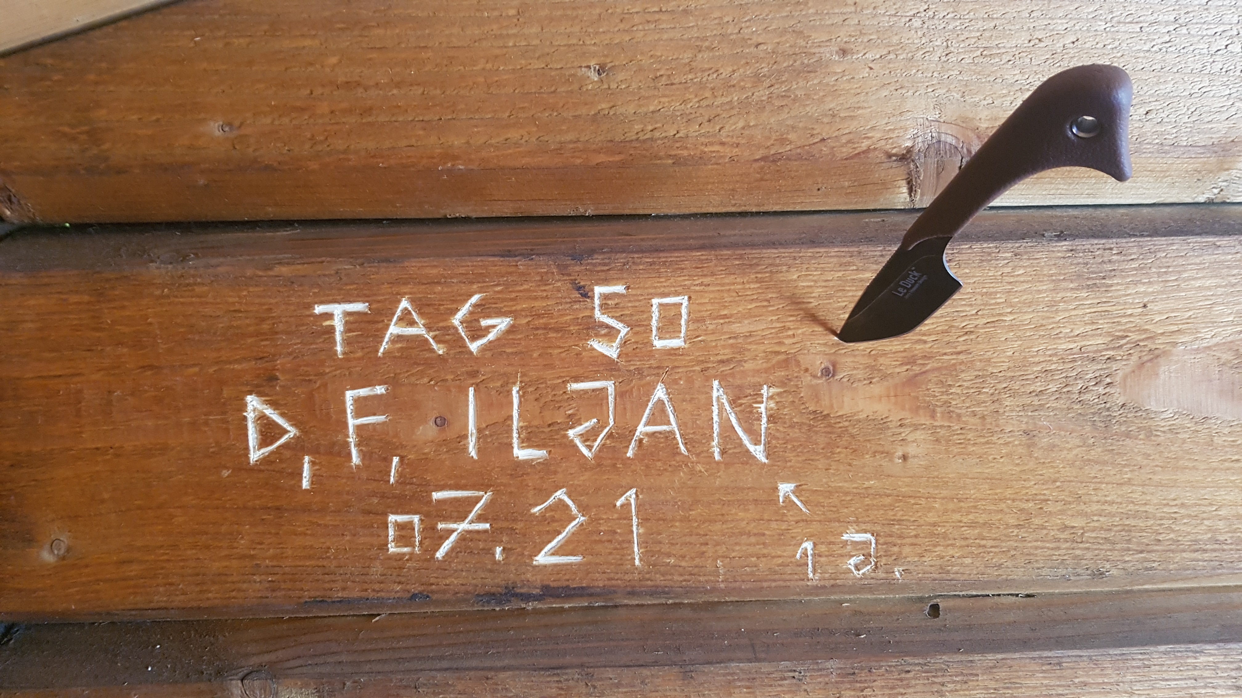 das Beil hatte ich über 50 Tage lang in Händen