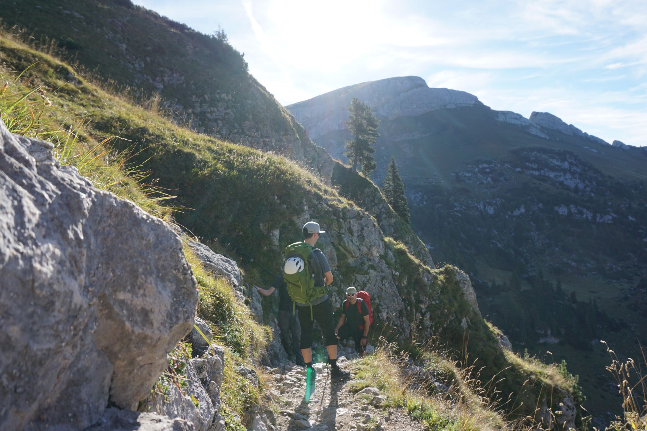 Aufstieg zum Klettersteig