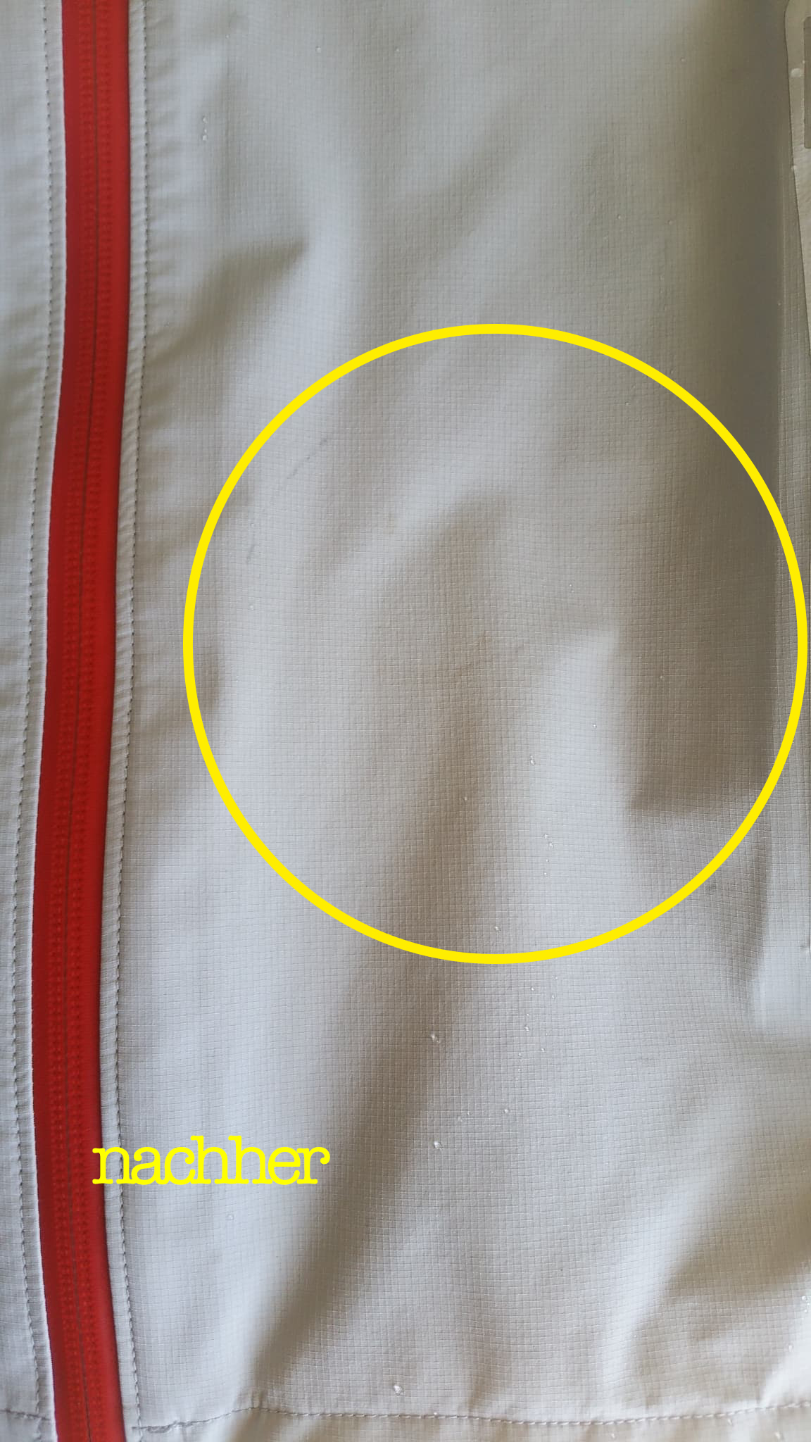 Jacke nach dem Waschen