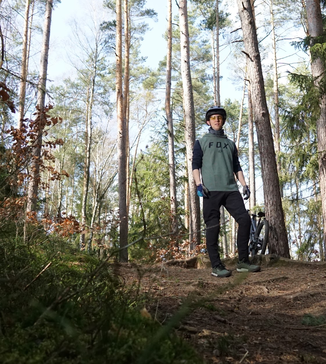 rumstehen im Wald
