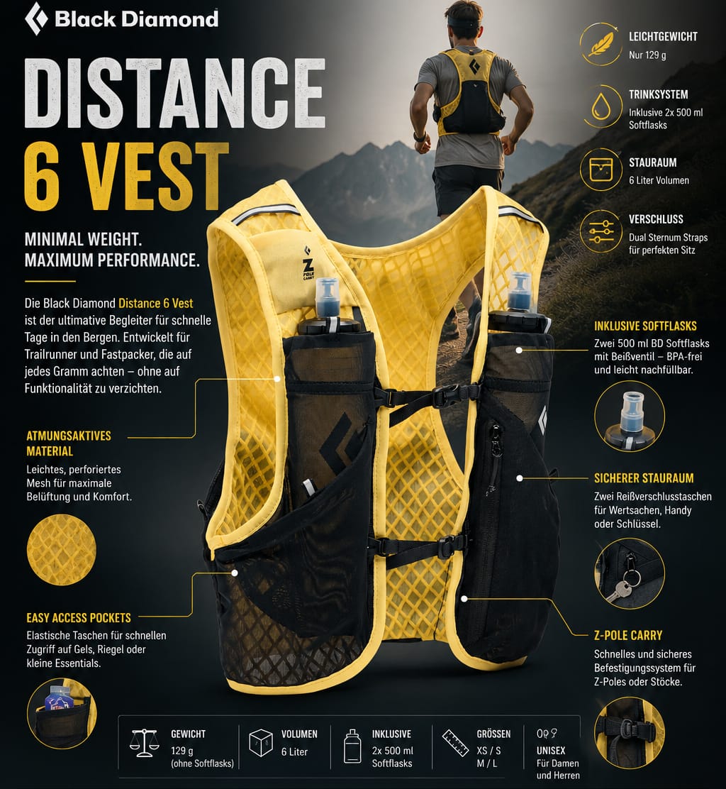 Der kompetente OUTSIDEstories-Test: Die Black Diamond Distance 6 Vest