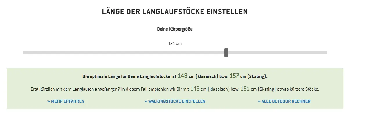Berechnung Stocklänge