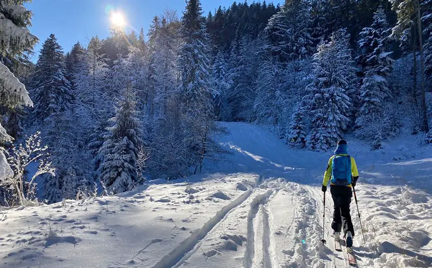 Bad Tölz, Blomberg im Winter, Skitour