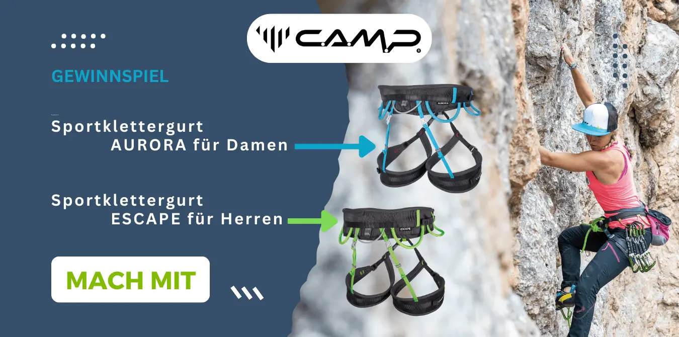 Sportklettergurt - C.A.M.P. - Gewinnspiel: Modelle Aurora für Damen, Escape für Herren