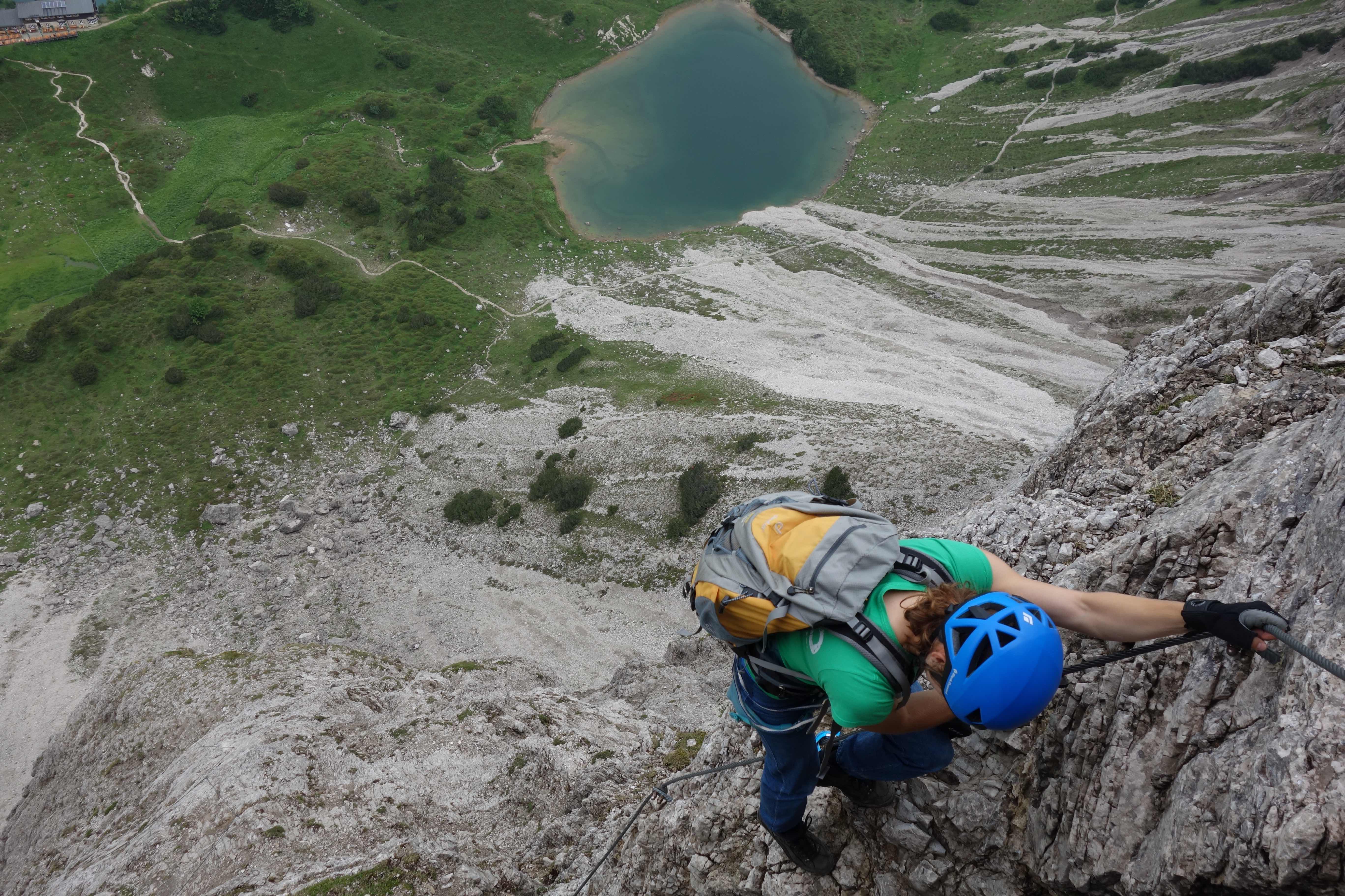 und im Klettersteig an der Lachenspitze