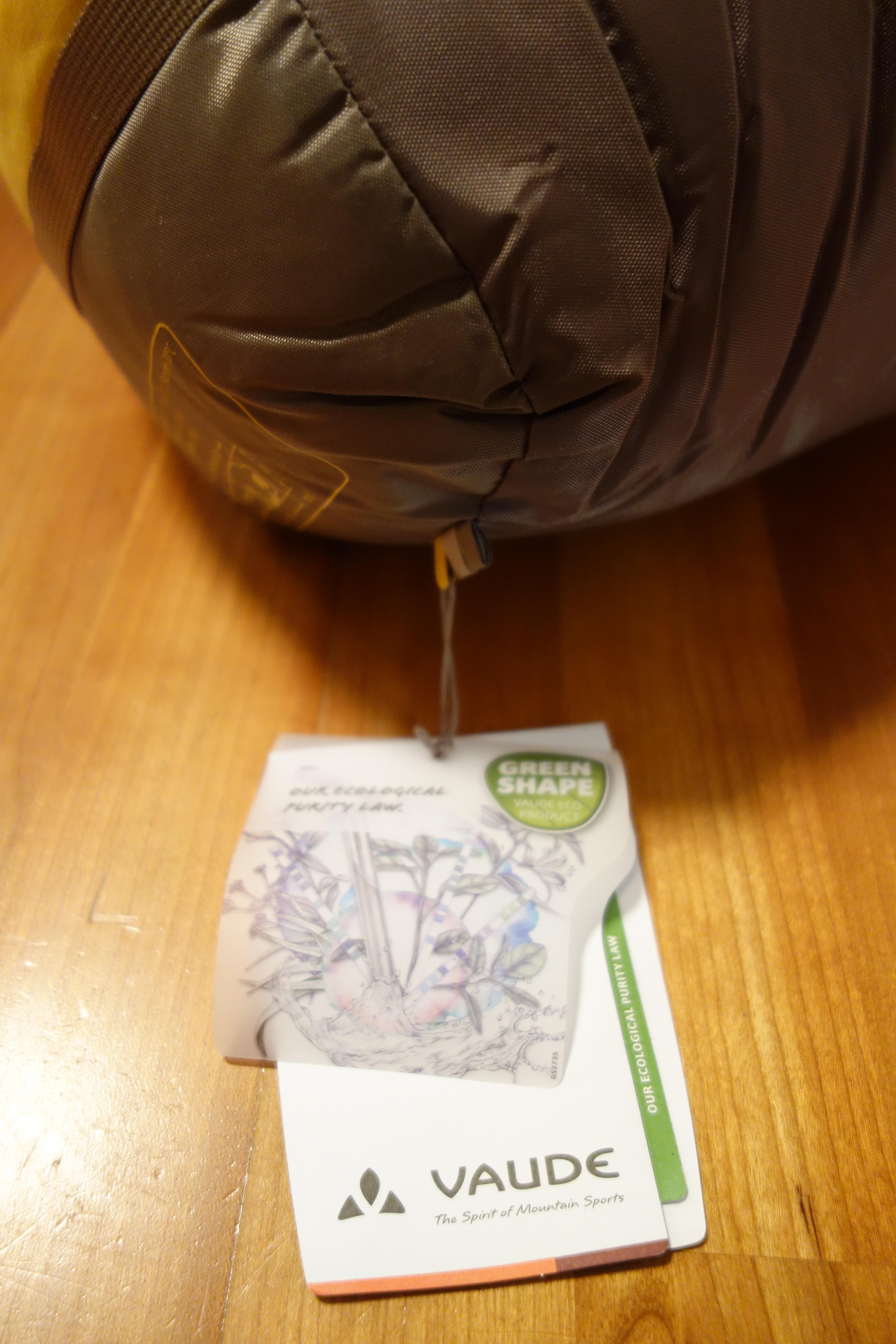 Das Label der Schlafsacks