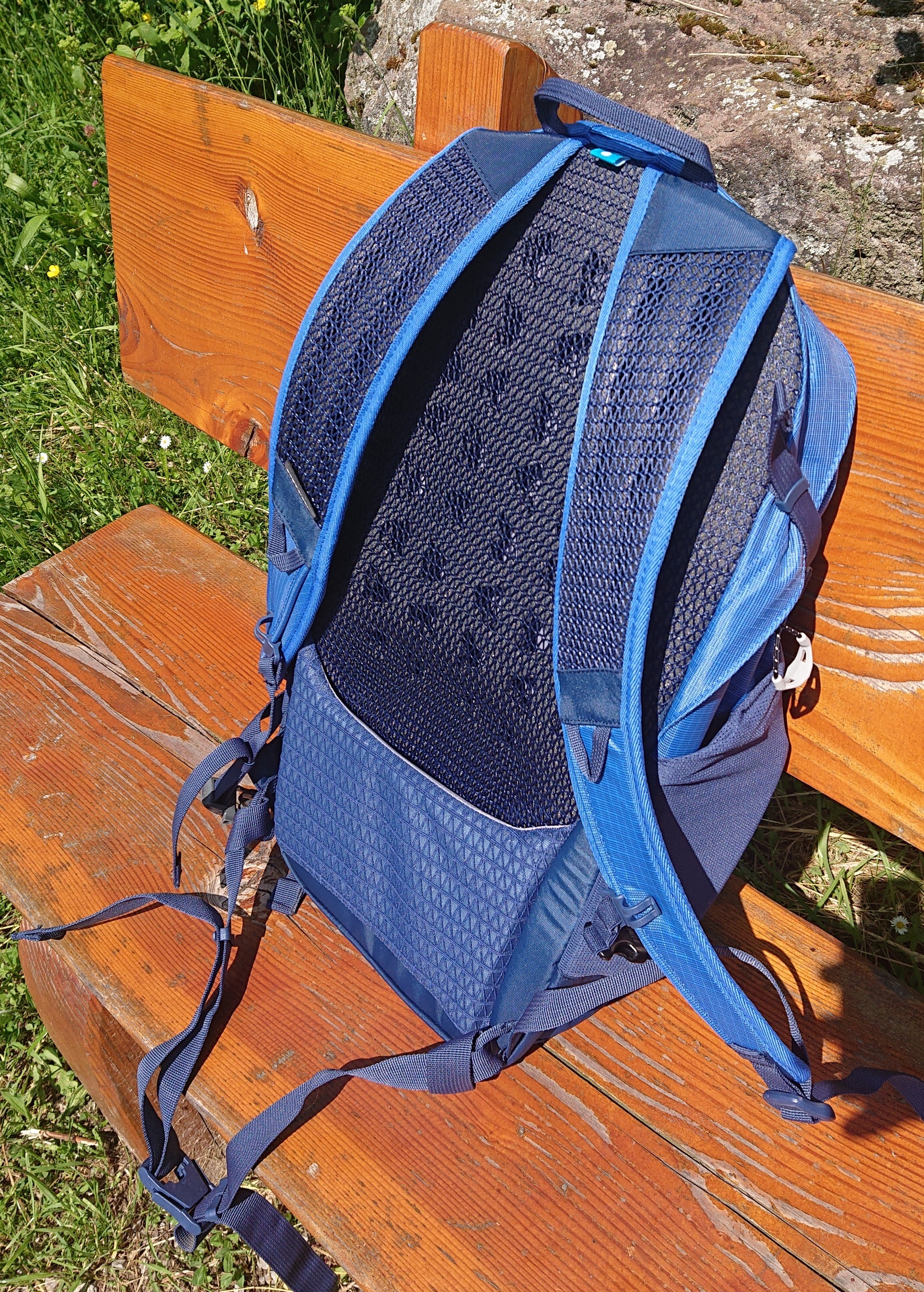 Rücken des Rucksacks