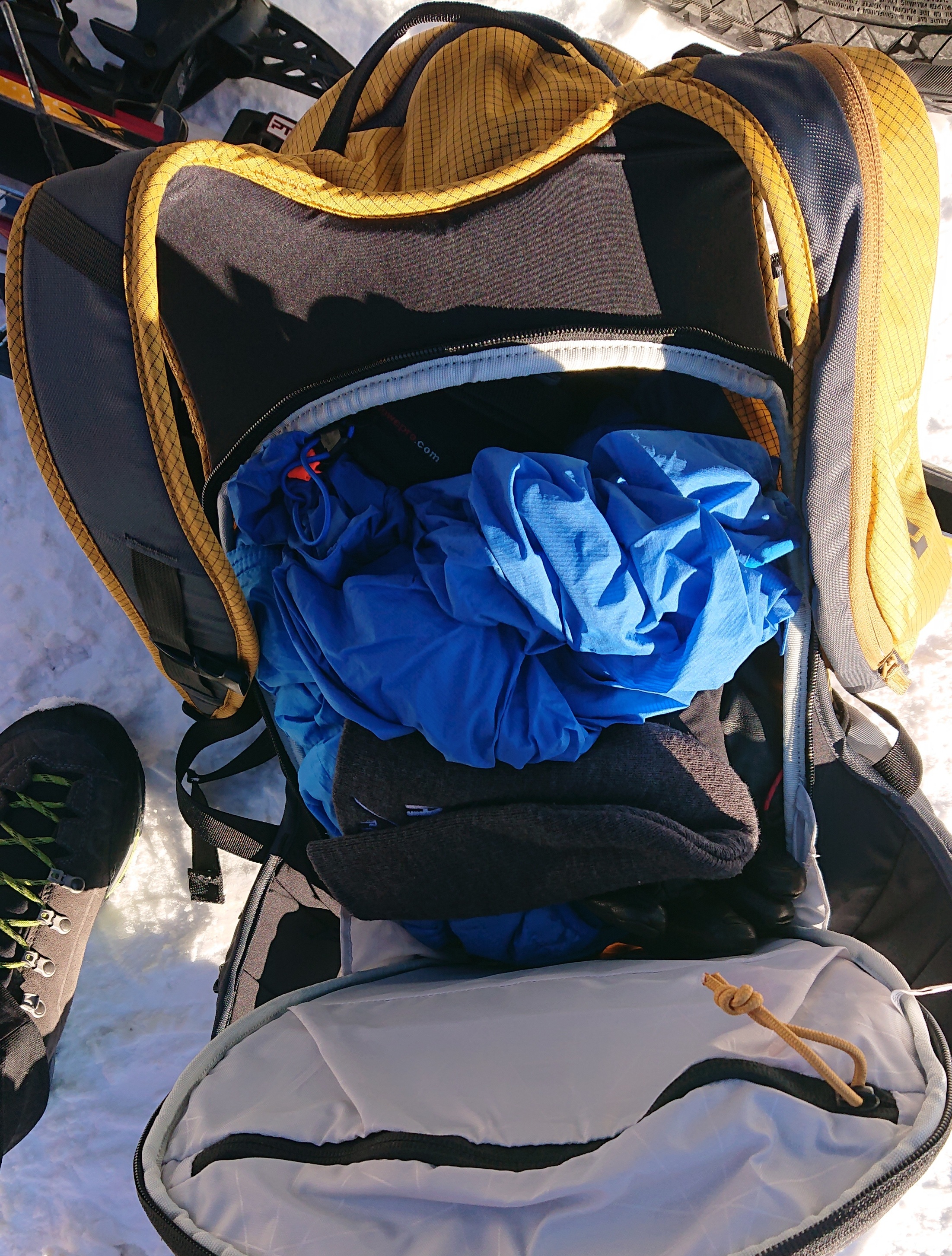Rucksack gepackt