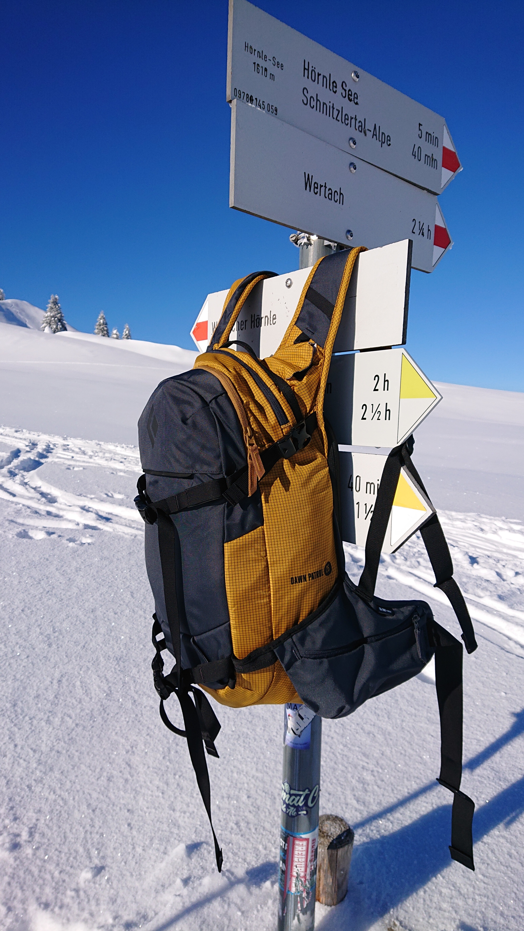Rucksack in Pause