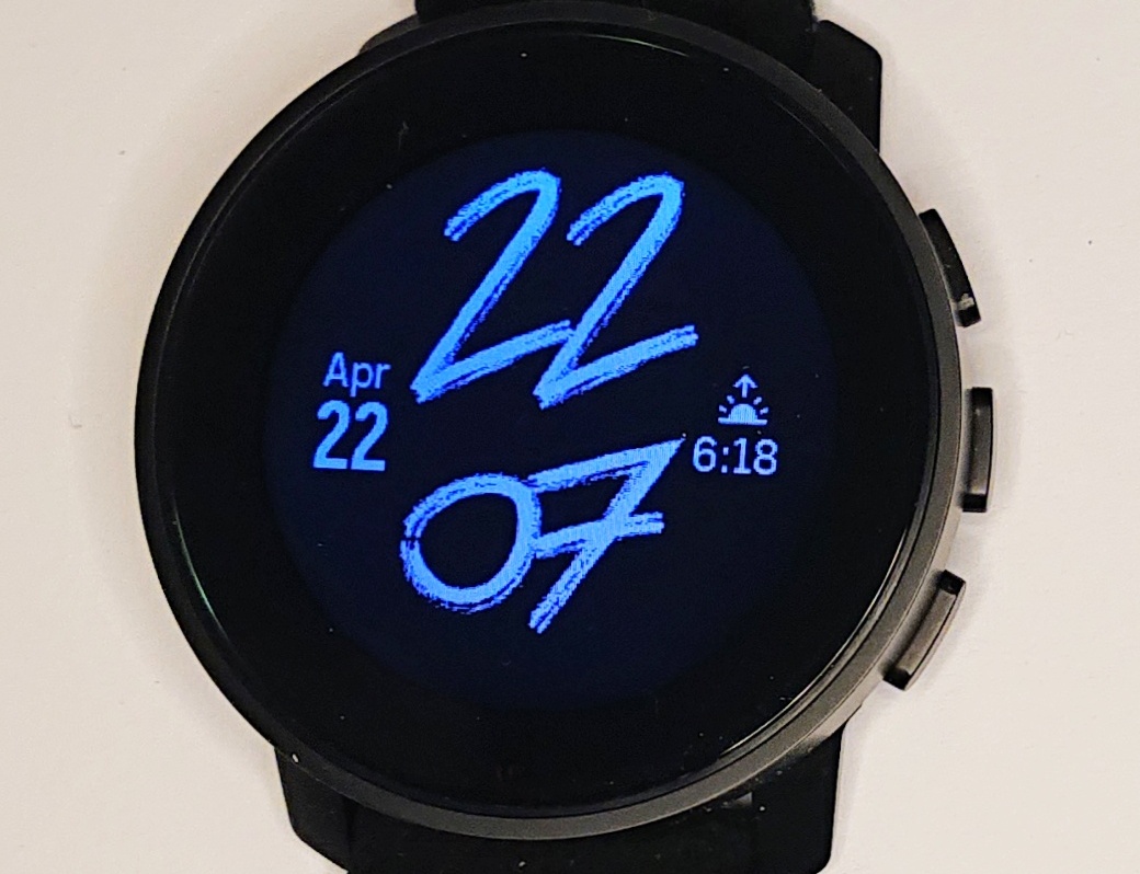 Die Uhr mit Uhrzeitanzeige
