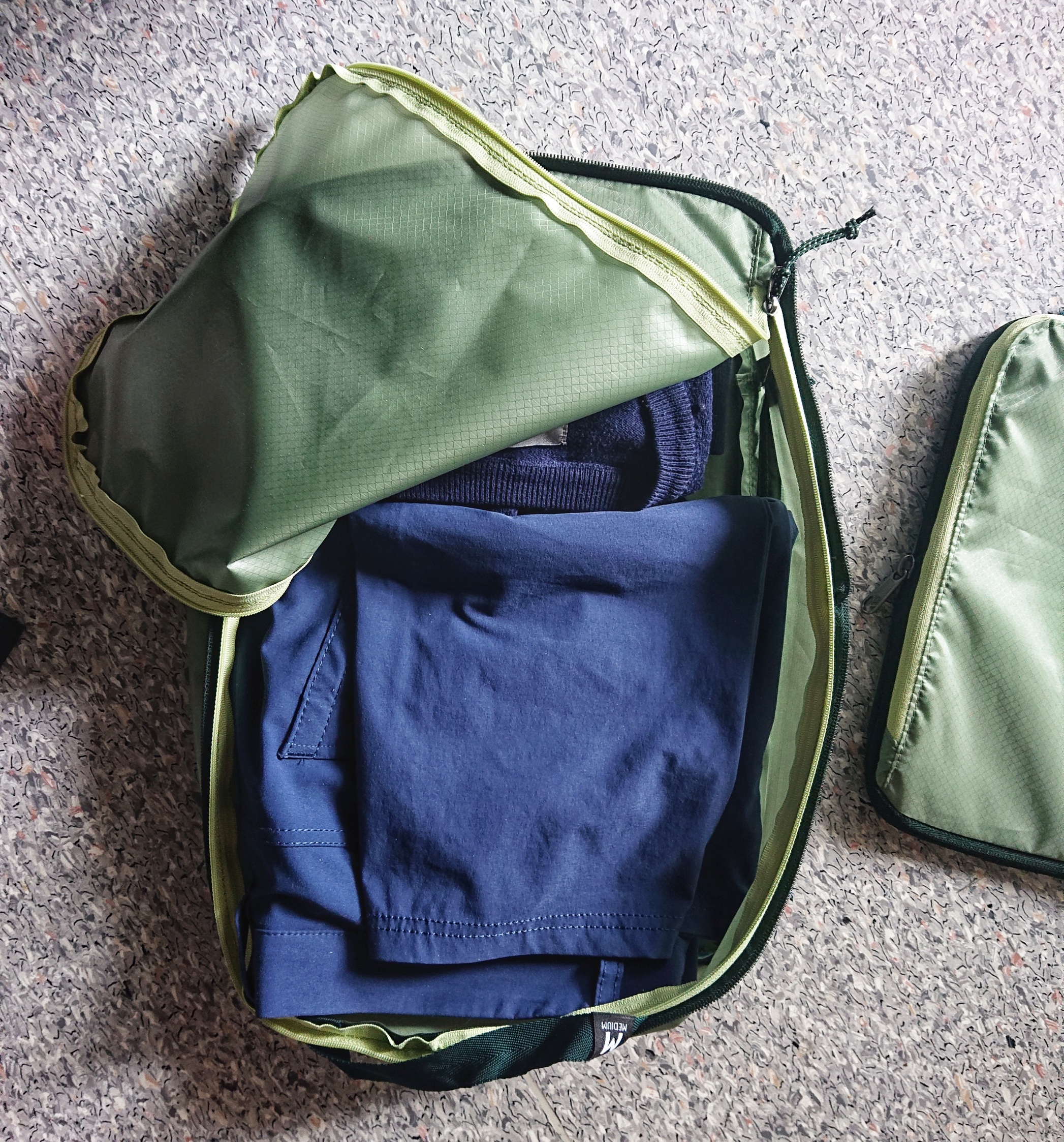 Offener Packsack