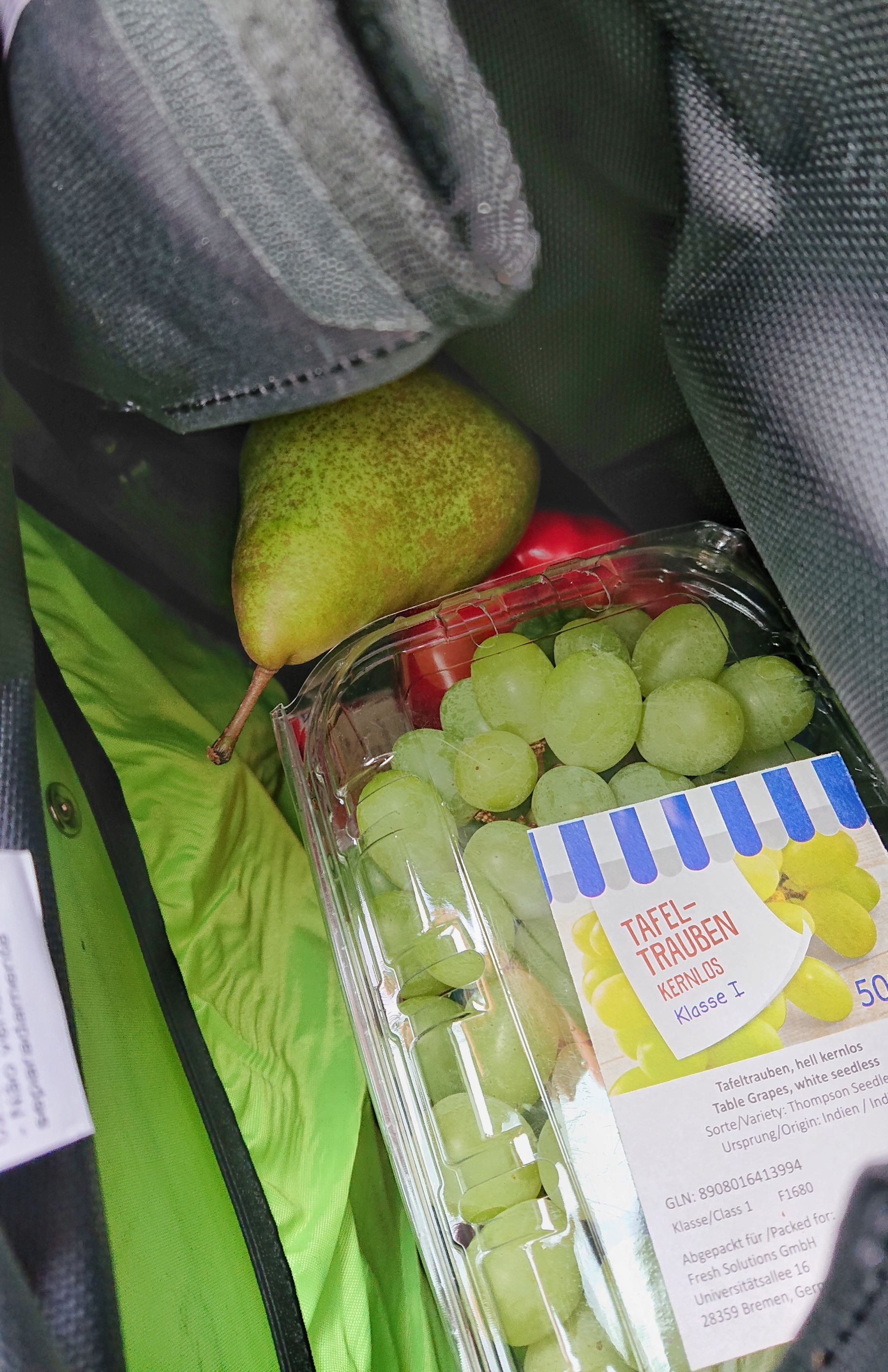 Einkäufe in der Tasche