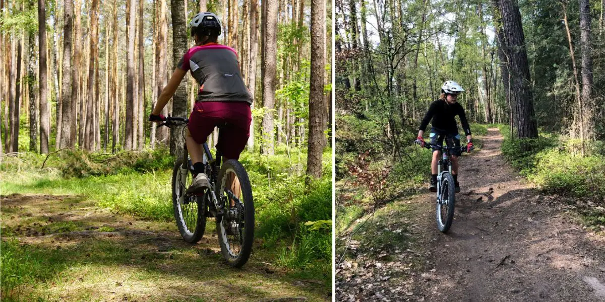 Produkt-Testerin Karin S. beim Biken