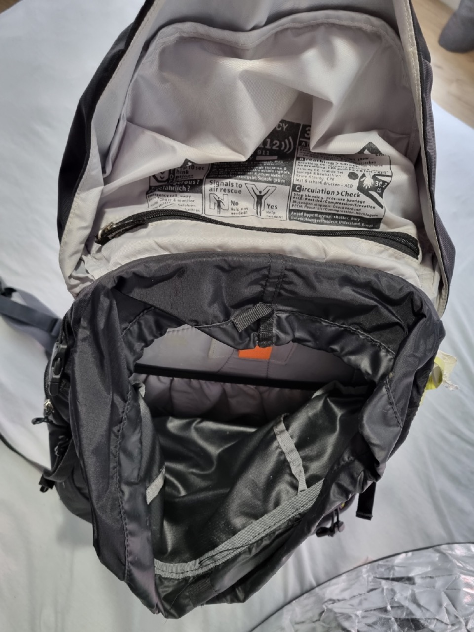 Rucksack von Innen