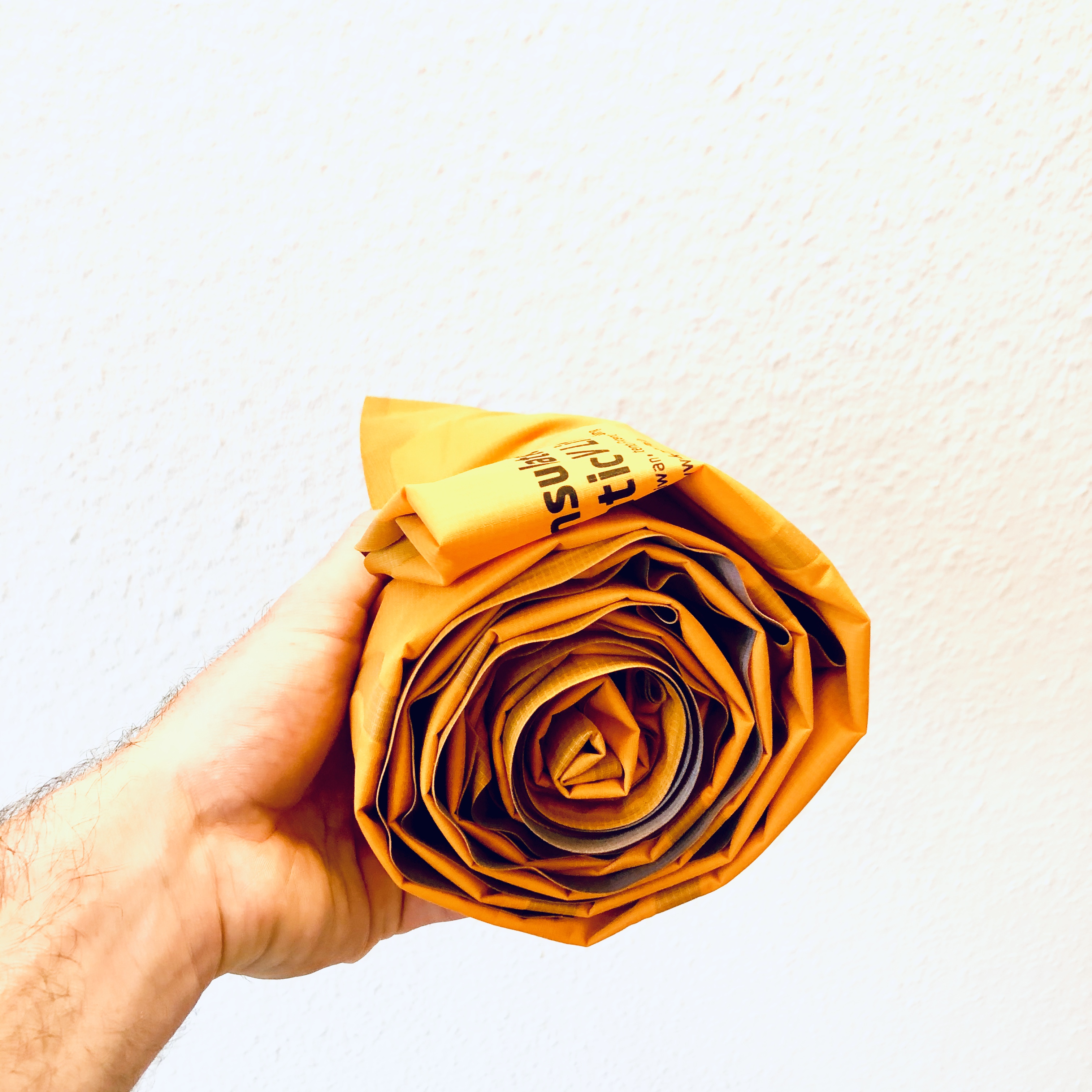 Schnell zusammengerollt und verstaut