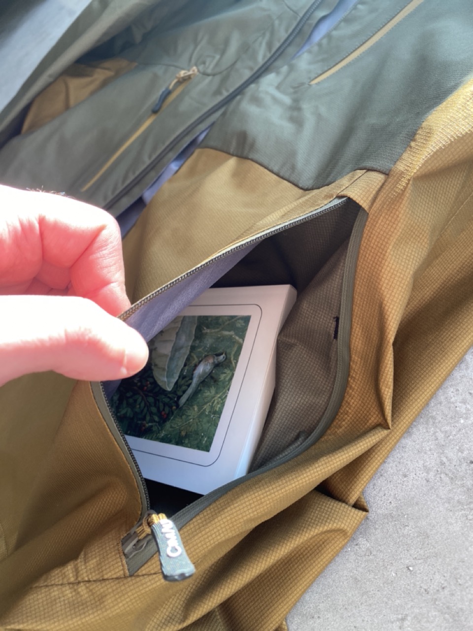 Buch in der Tasche