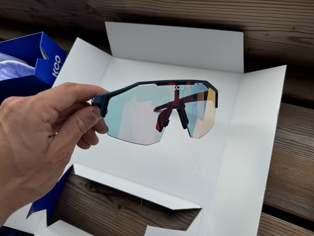 Brille mit einfallendem Licht