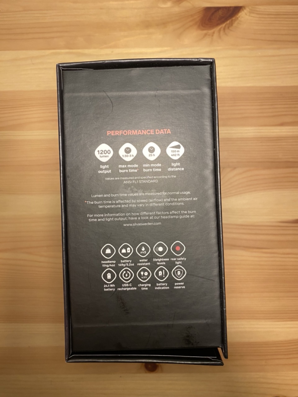 Seite der Verpackung