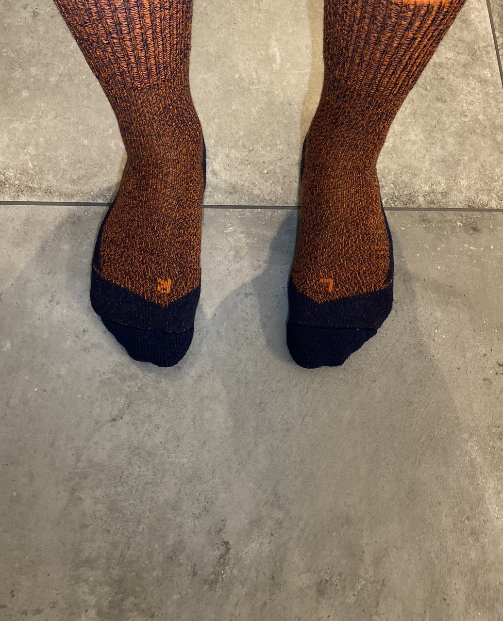 Angezogene Socken