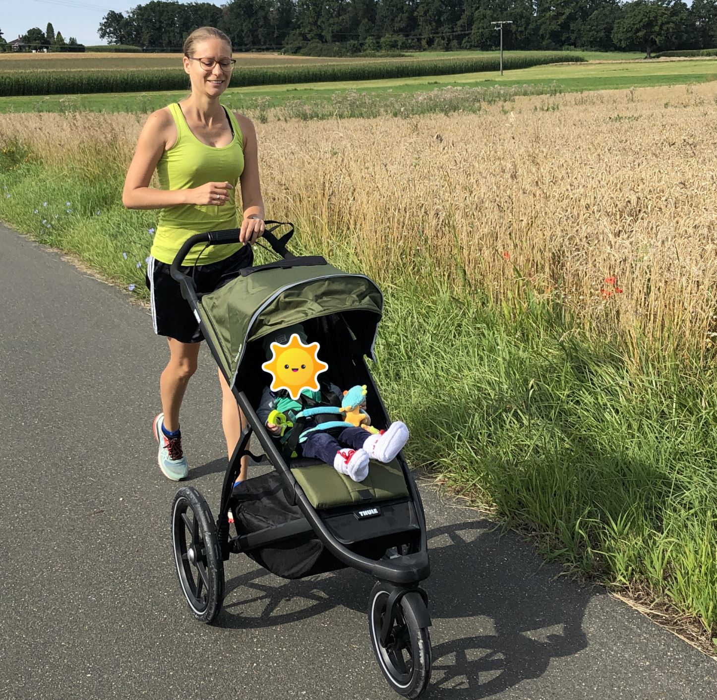 mit Kinderwagen unterwegs